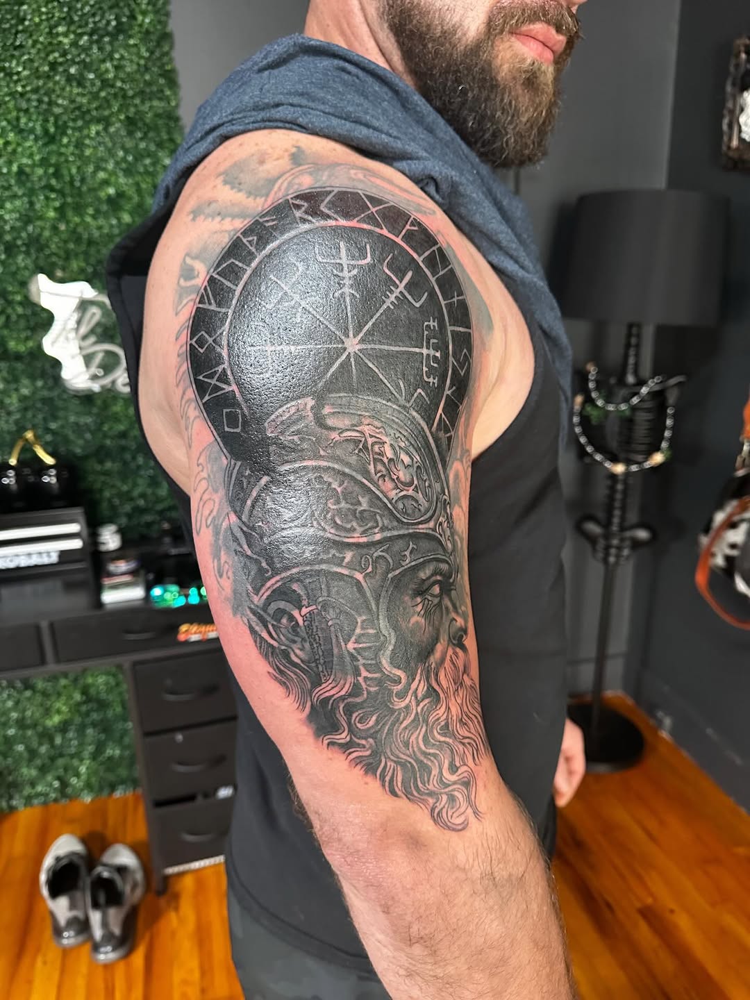 Tattoo by @chels_king24 — black_and_grey, realism