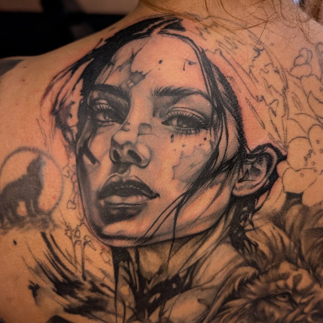 Tattoo by @saragtattoo_design — realism, black_and_grey