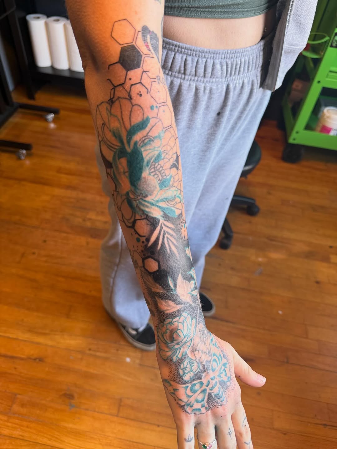 Tattoo by @chels_king24 — dotwork, ornamental