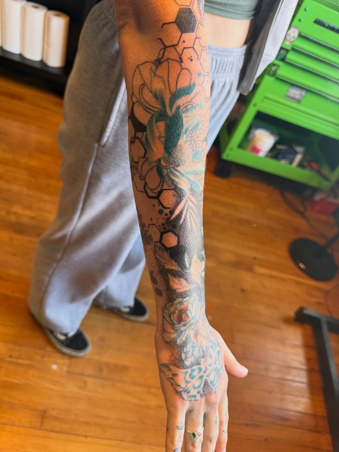 Tattoo by @chels_king24 — dotwork, ornamental