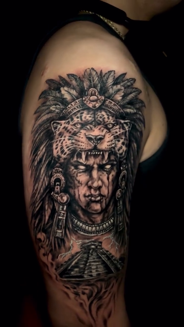 Tattoo by @gustavo.bulldogtattoo — realism, black_and_grey