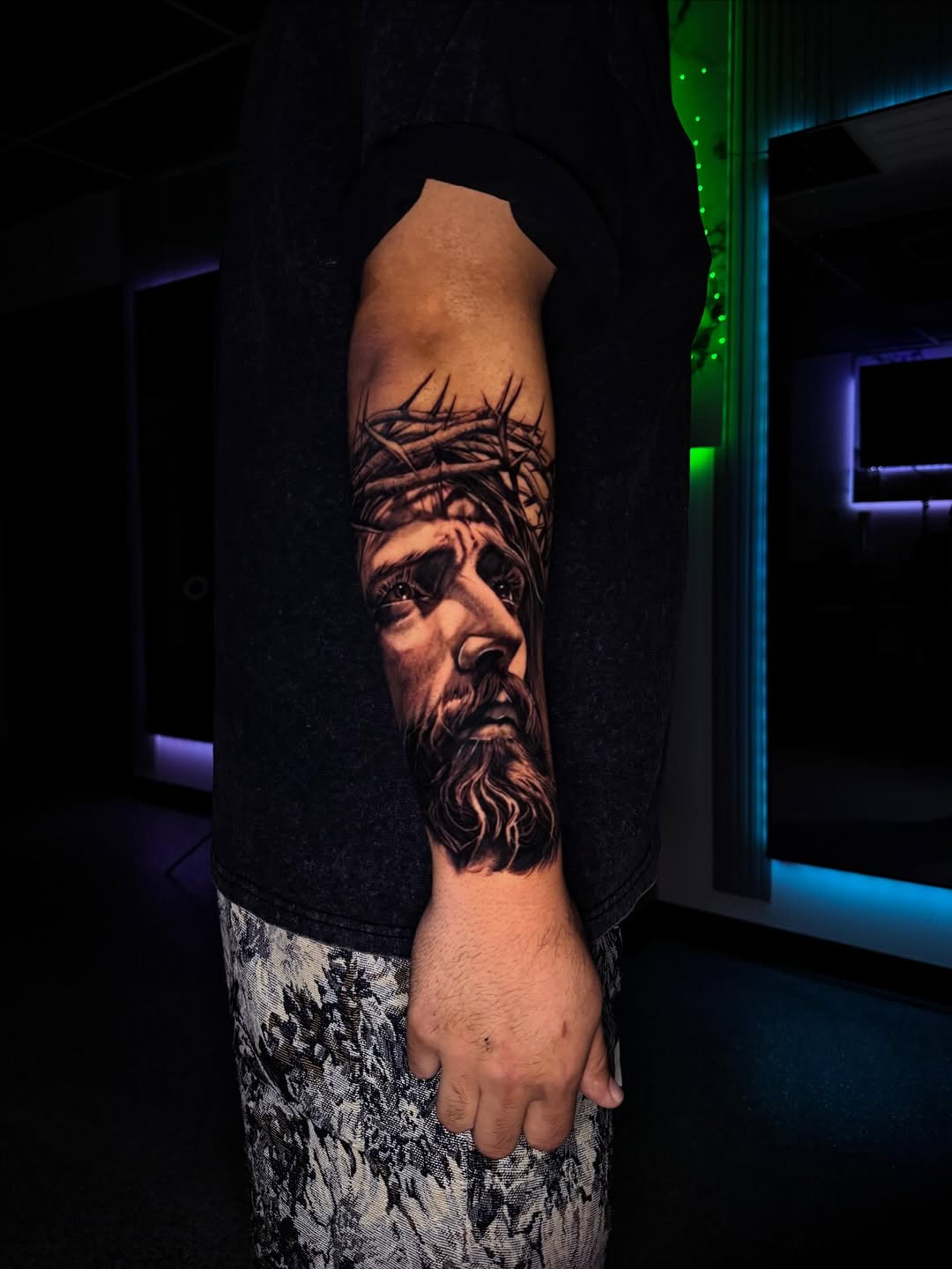 Tattoo by @tatts.x.hustler โ realism, black_and_grey