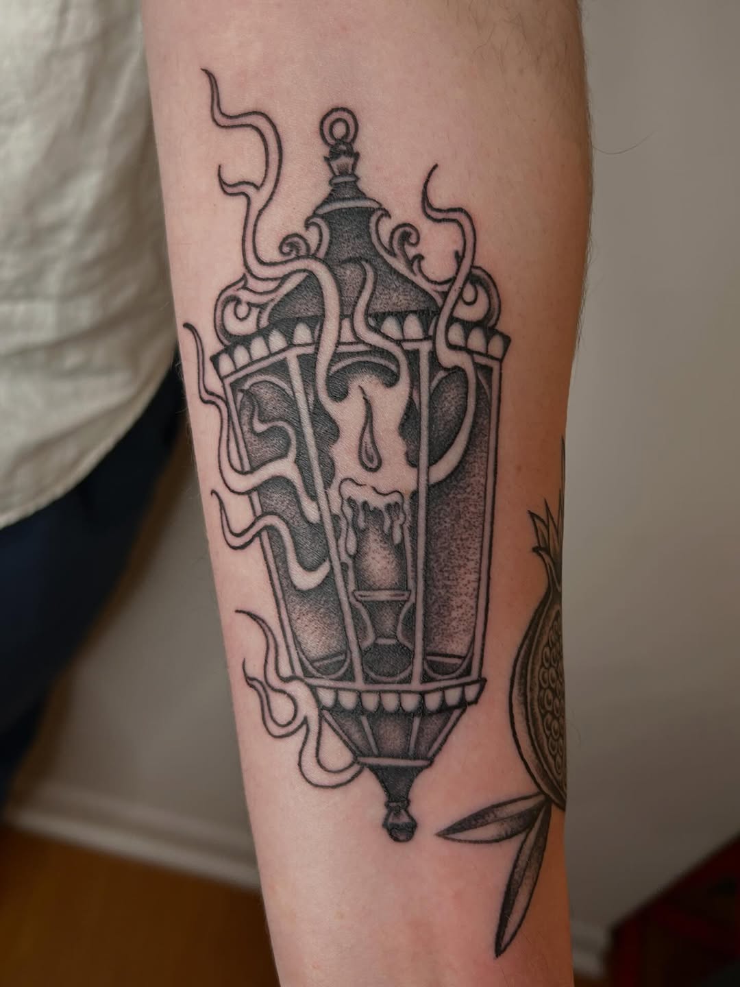 Tattoo by @nellycattattoos โ illustrative, black_and_grey