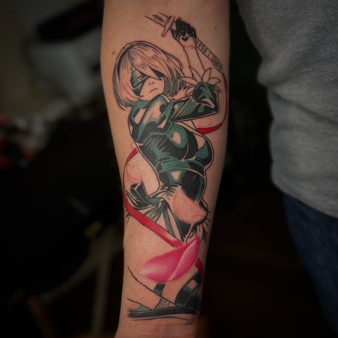 Tattoo by @cazztro.tattoo โ anime, new_school