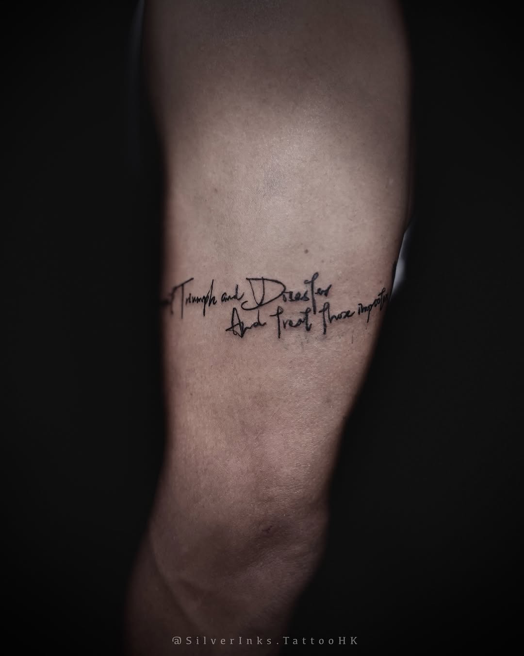 Tattoo by @silverinks.tattoohk — lettering_script, fine_line