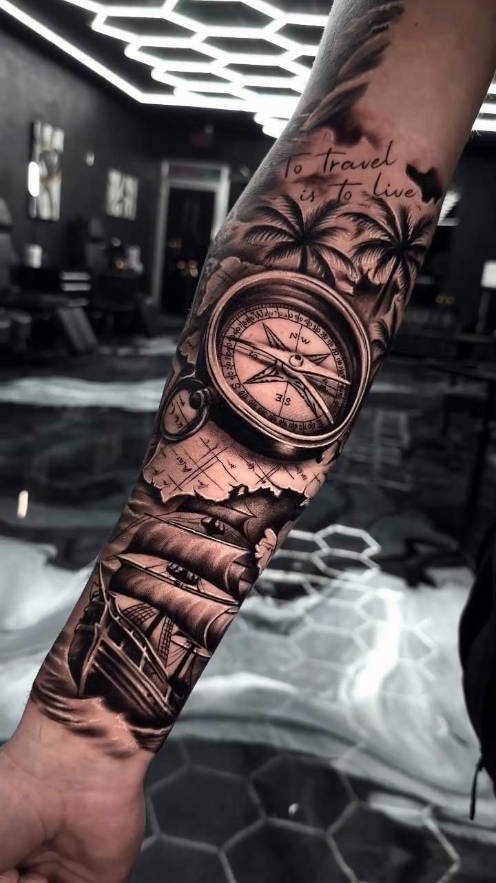 Tattoo by @inkblessed.tattoo β realism, black_and_grey