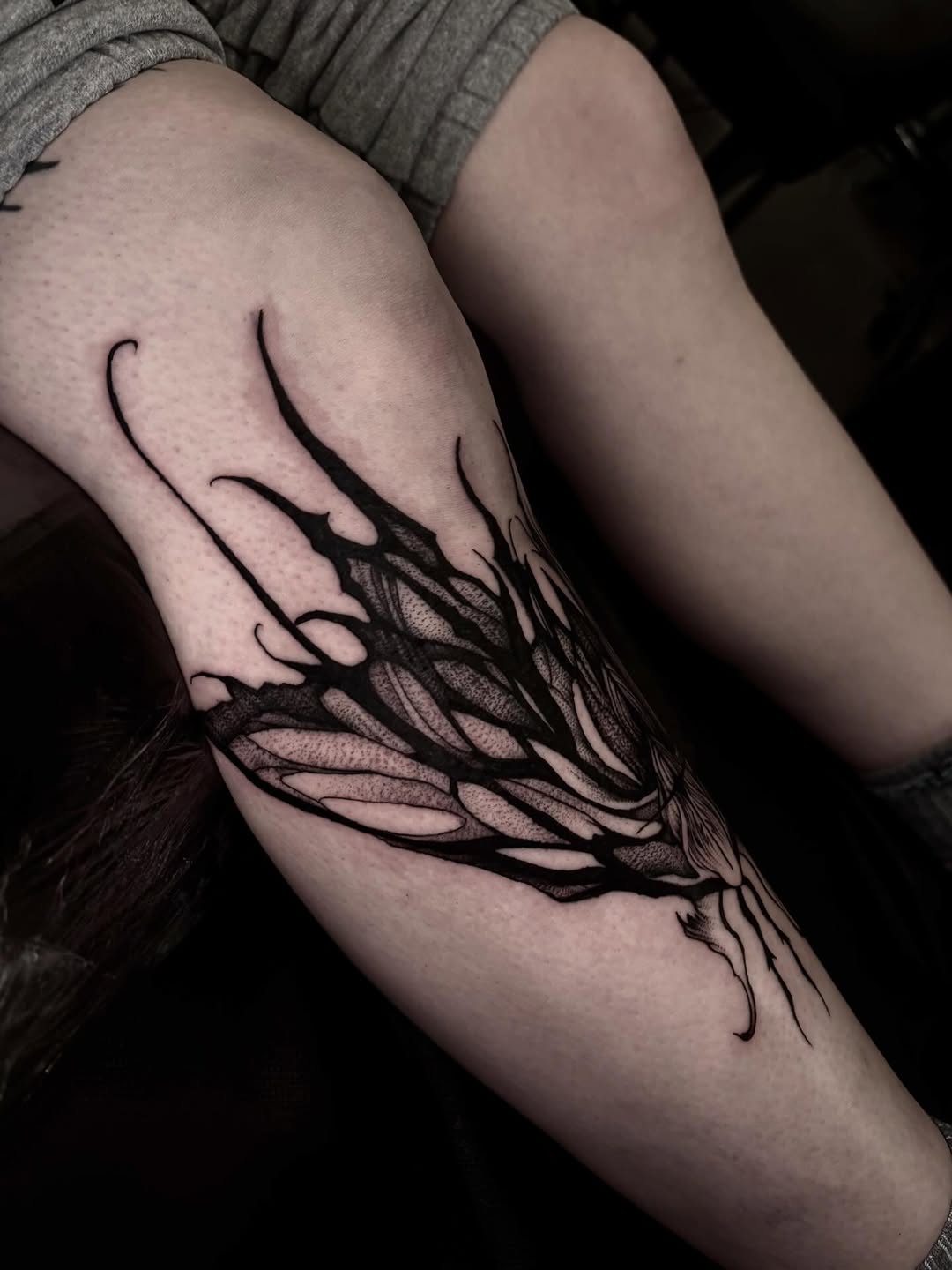 Tattoo by @haileypaetztattoos โ blackwork, dotwork
