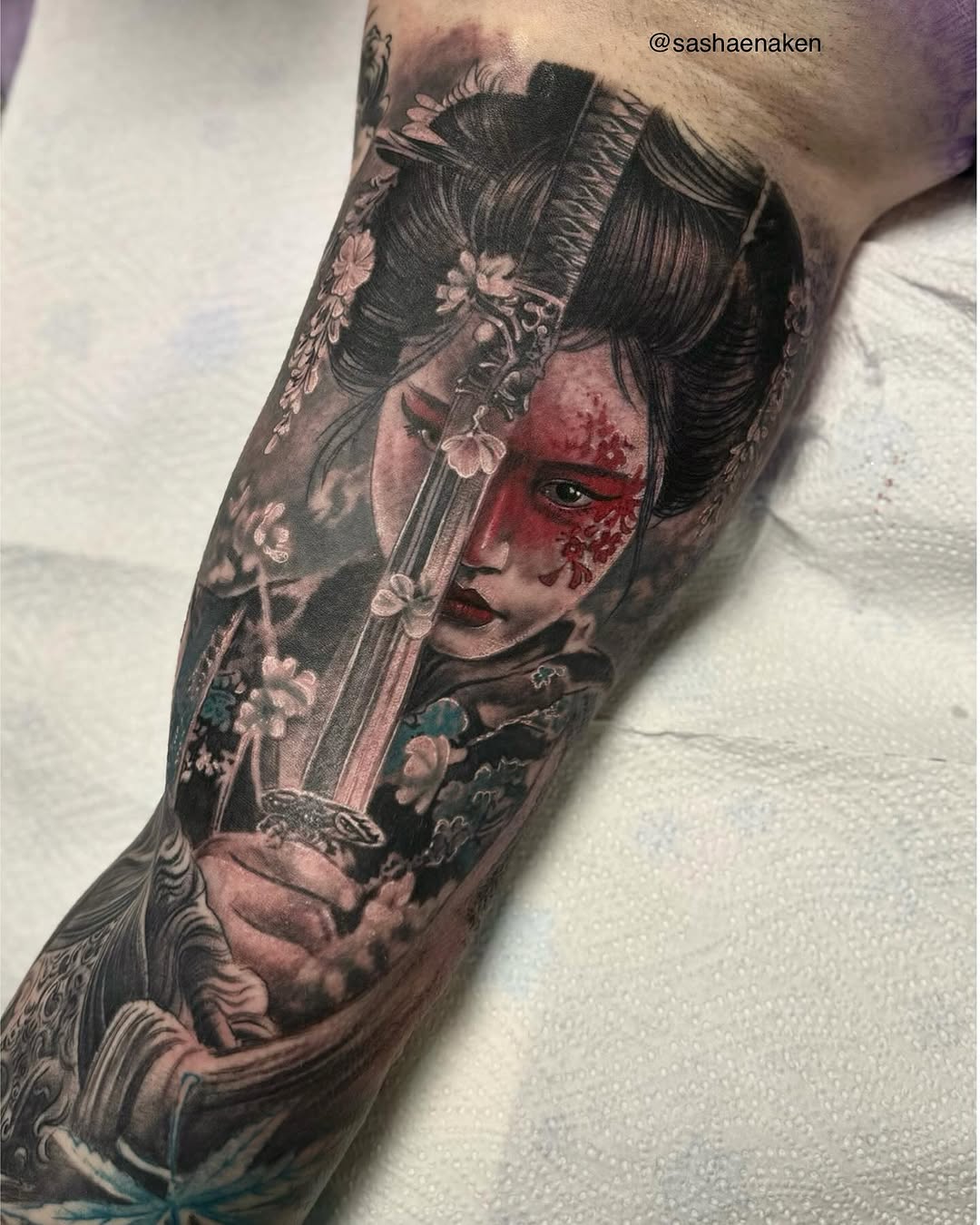 Tattoo by @sashaenaken — japanese_irezumi, realism