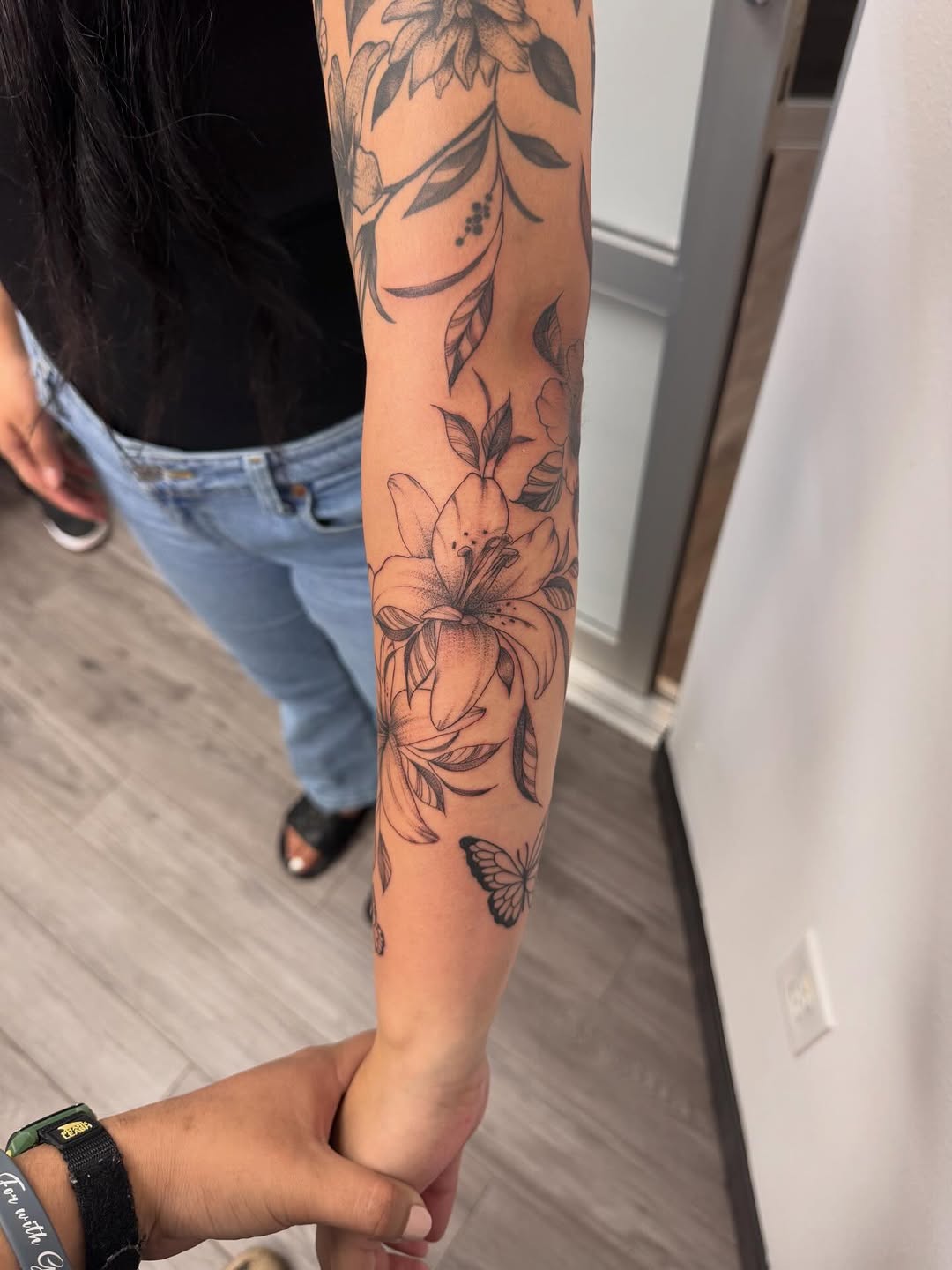 Tattoo by @gluhd_ink — fine_line, black_and_grey