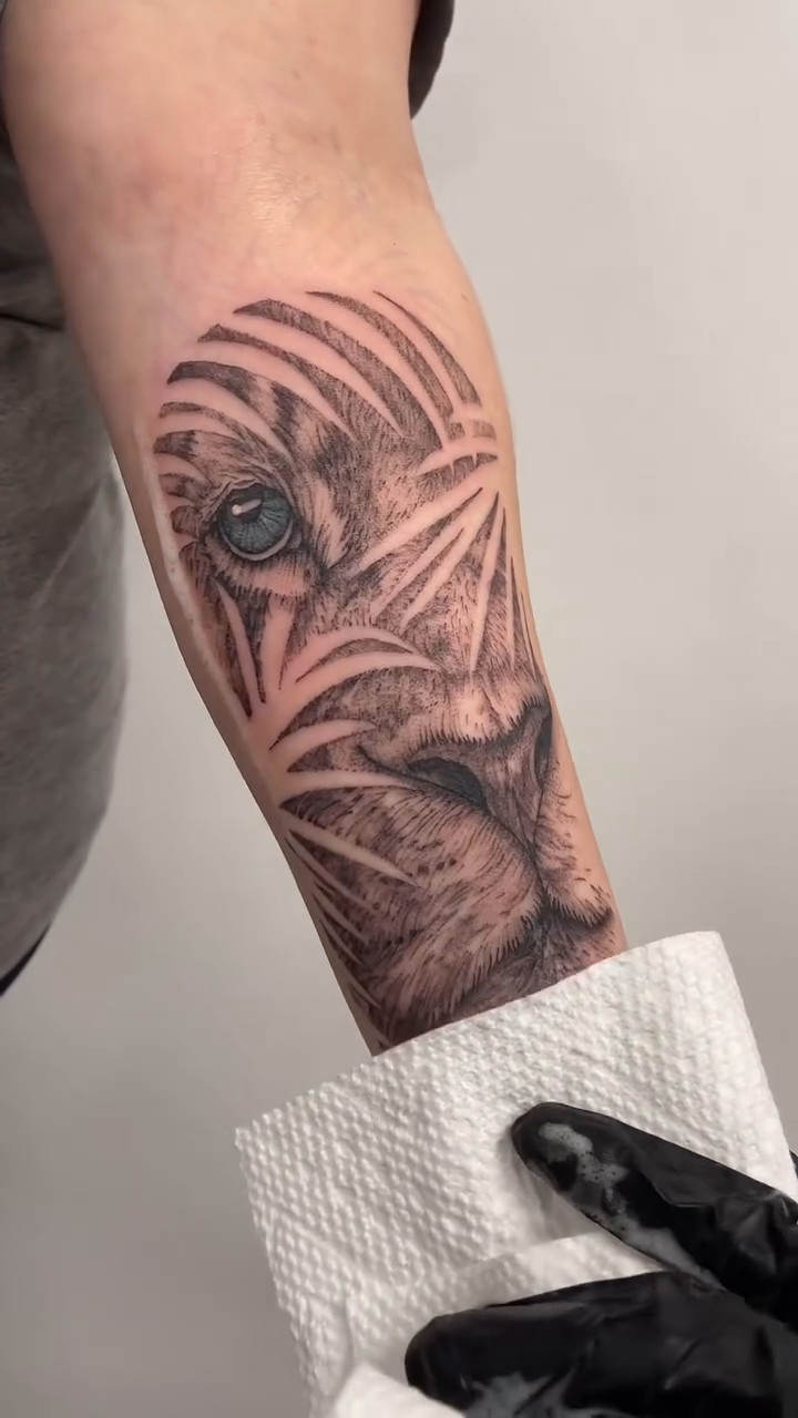 Tattoo by @mieshastattoos — realism, black_and_grey