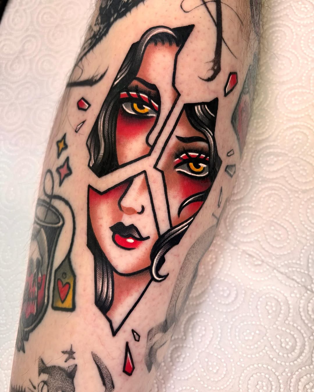 Tattoo by @ari_tattooer — american_traditional, illustrative