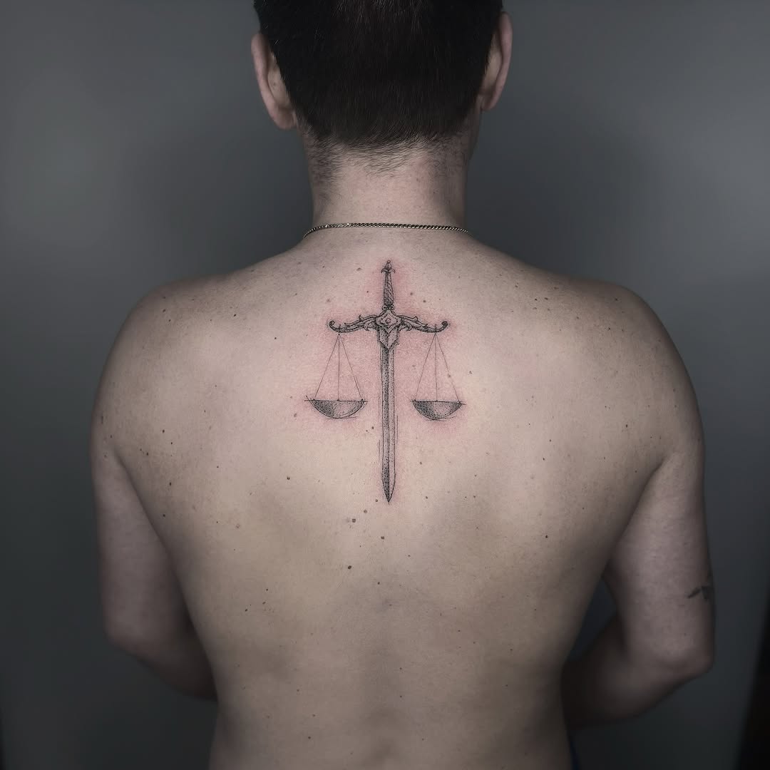 Tattoo by @masha.khelik.ttt — fine_line, black_and_grey