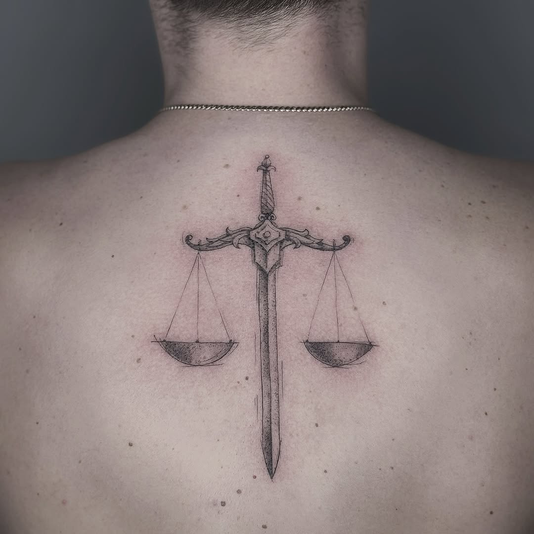Tattoo by @masha.khelik.ttt — fine_line, black_and_grey