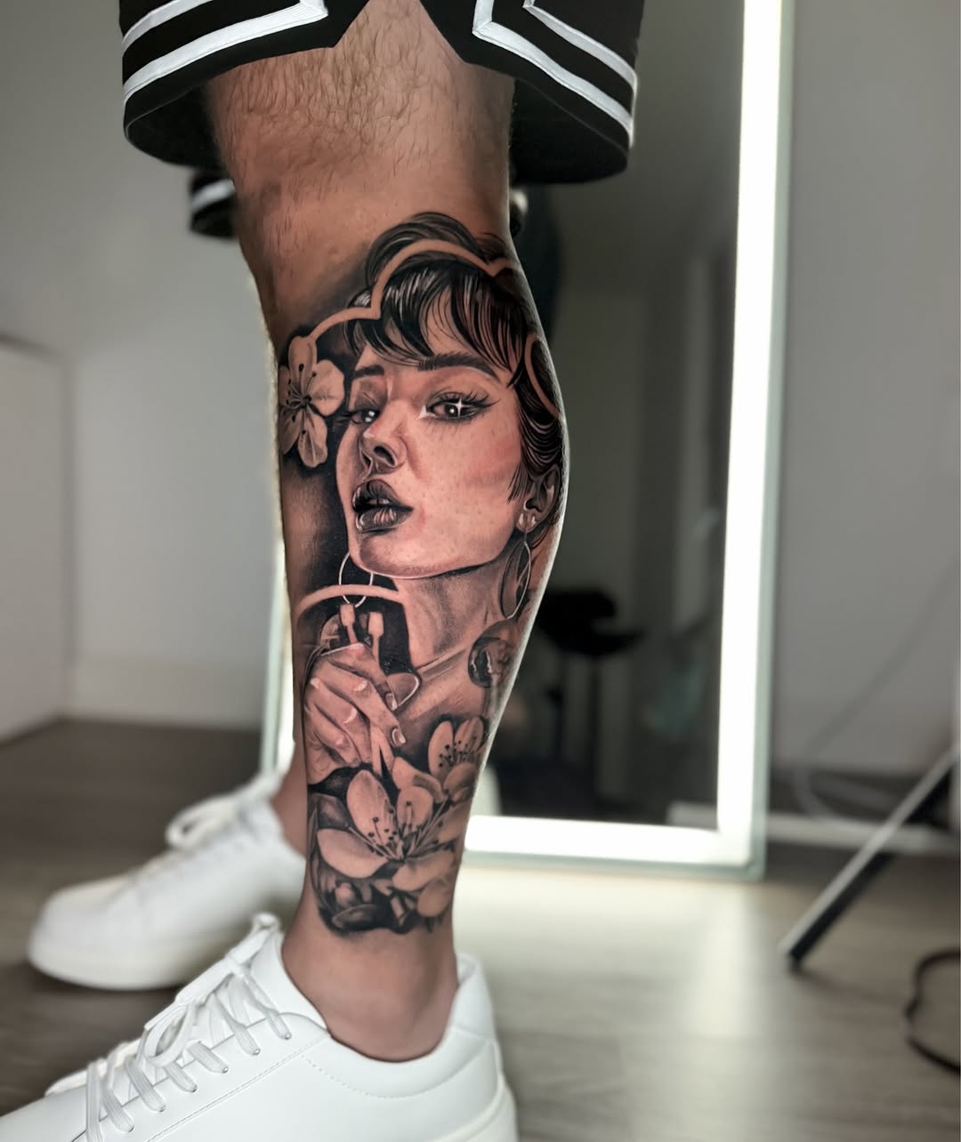 Tattoo by @melii.tatt — realism, black_and_grey