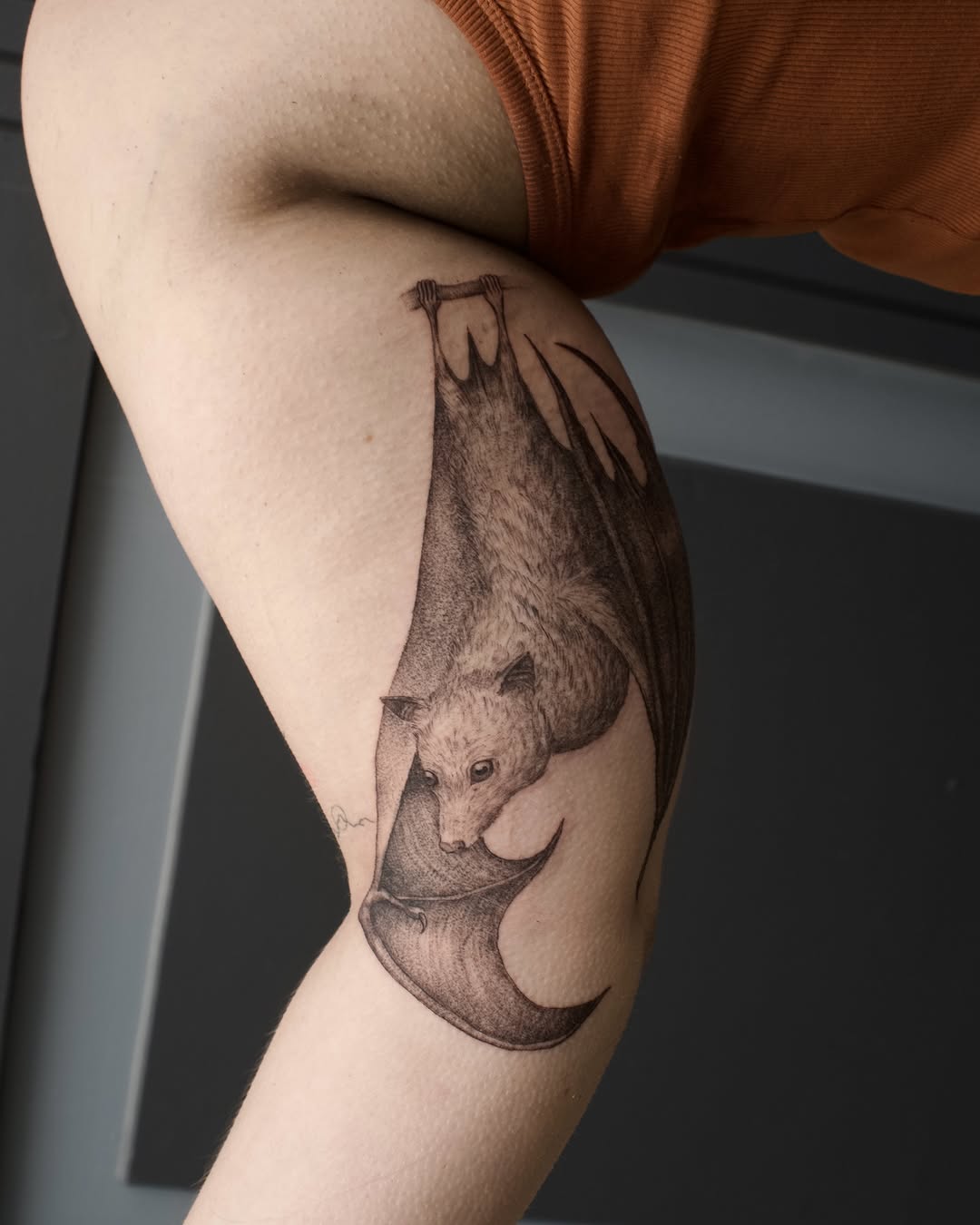 Tattoo by @kevinrotramel — black_and_grey, realism