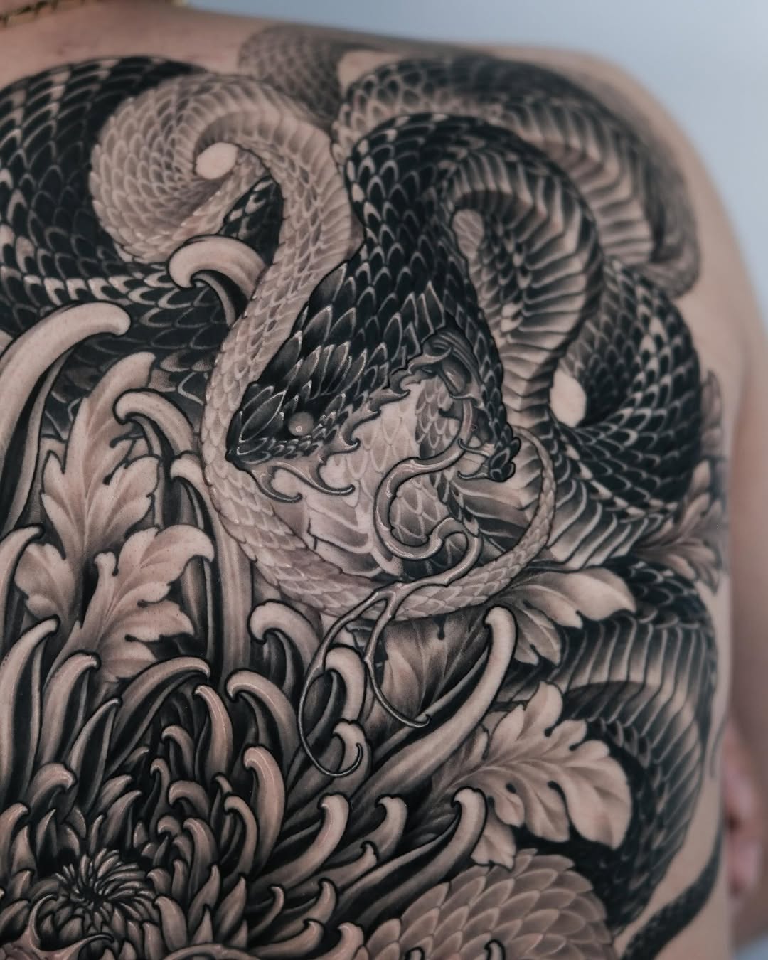 Tattoo by @eugenetattoo — japanese_irezumi, black_and_grey