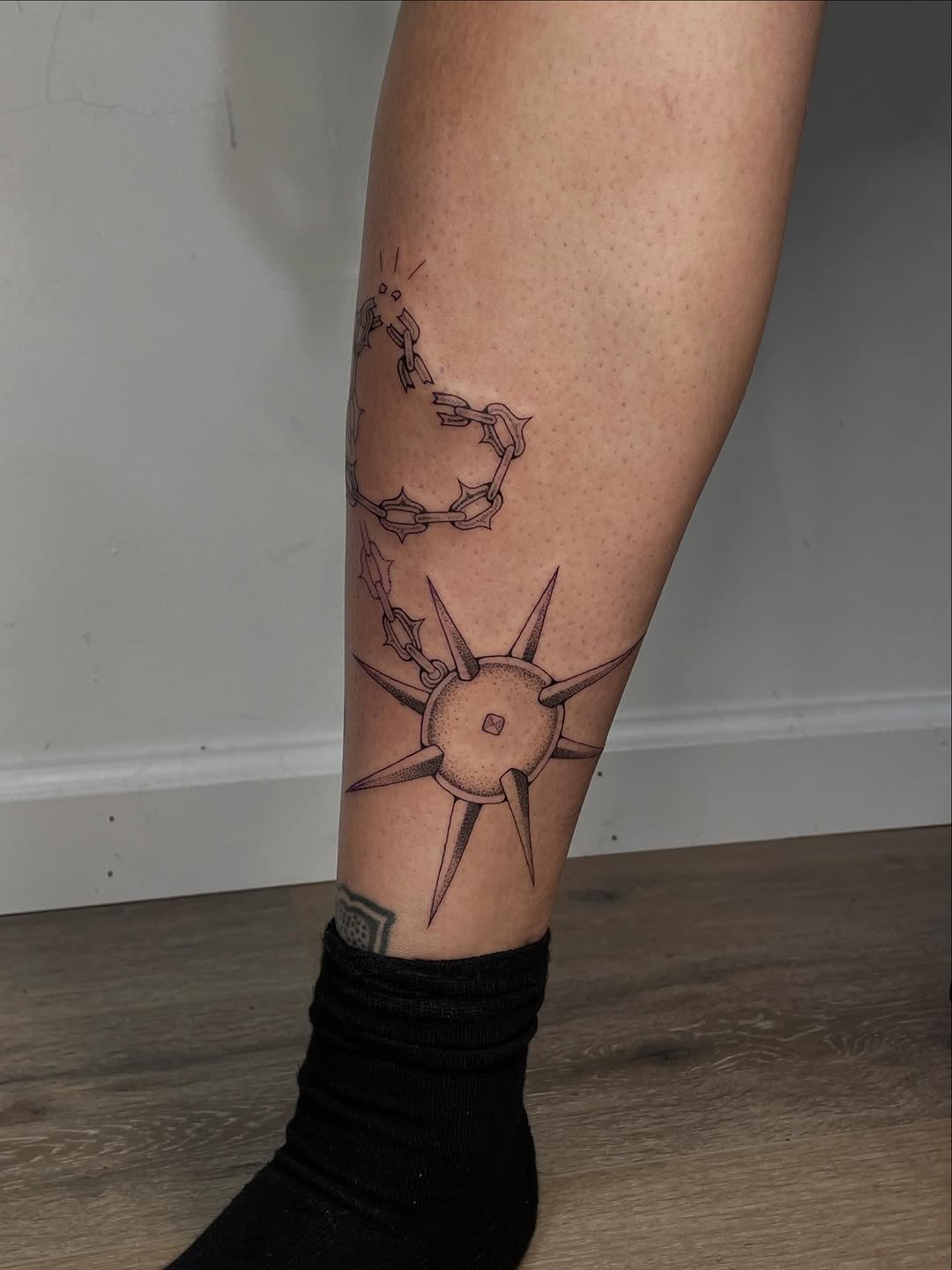 Tattoo by @gloomtimes — black_and_grey, chicano