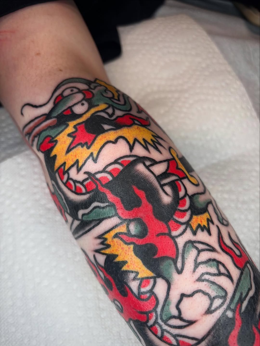Tattoo by @alexsublett_tattoo — american_traditional, japanese_irezumi