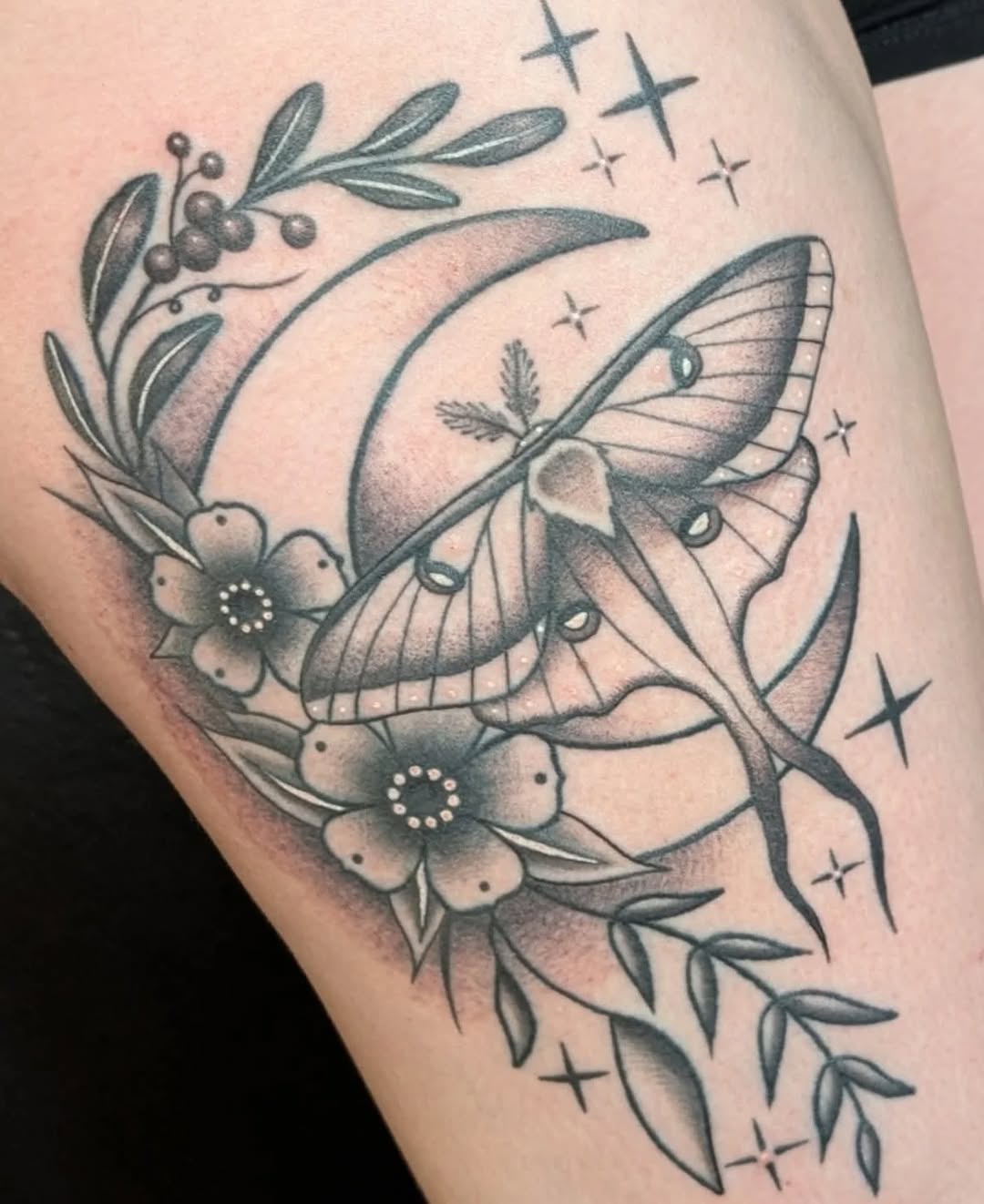 Tattoo by @casxket — illustrative, black_and_grey