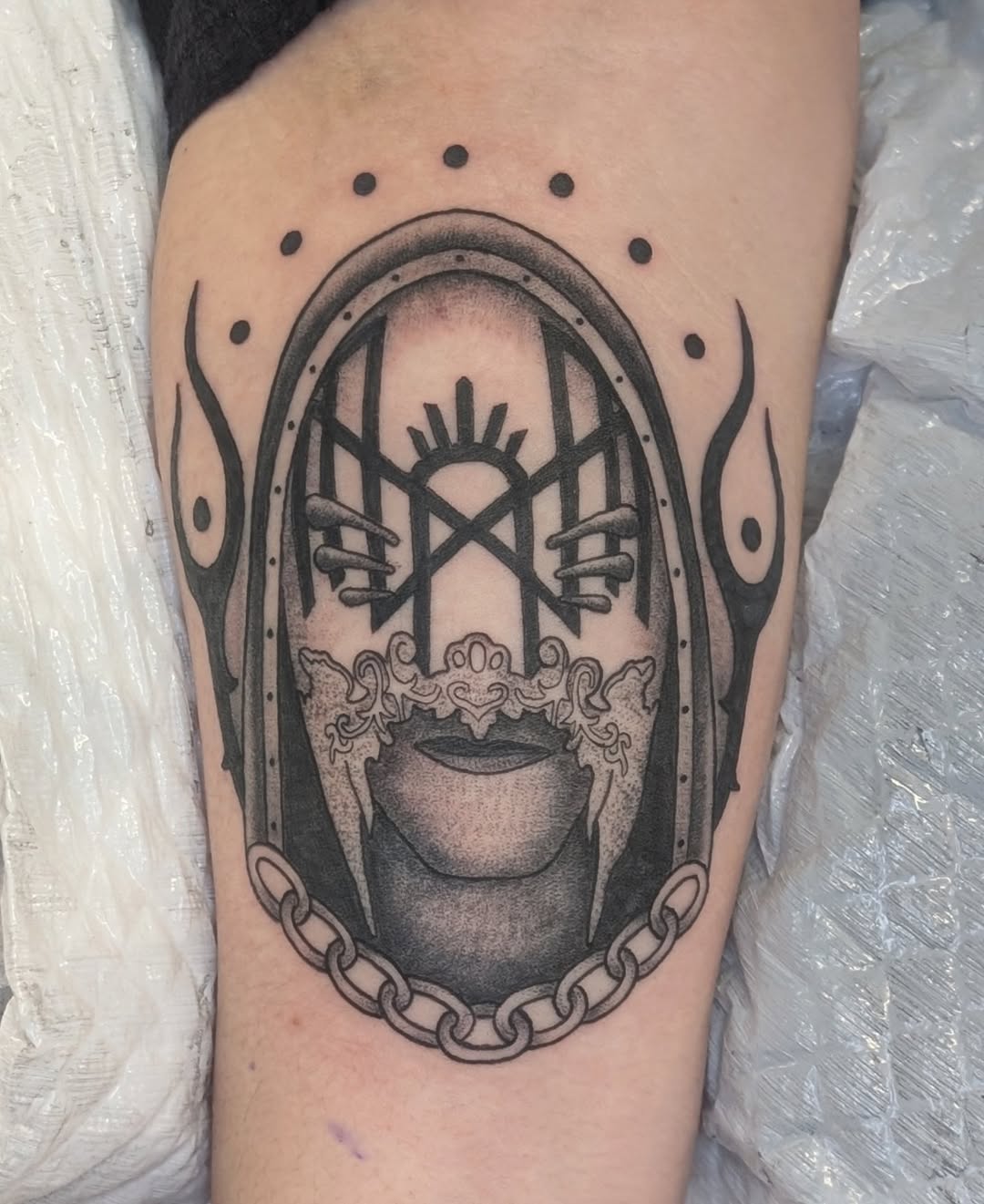 Tattoo by @casxket — blackwork, illustrative