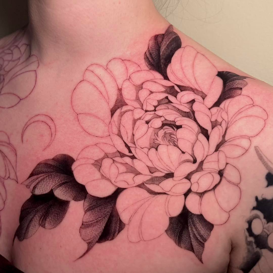 Tattoo by @the_last_centra — black_and_grey, dotwork