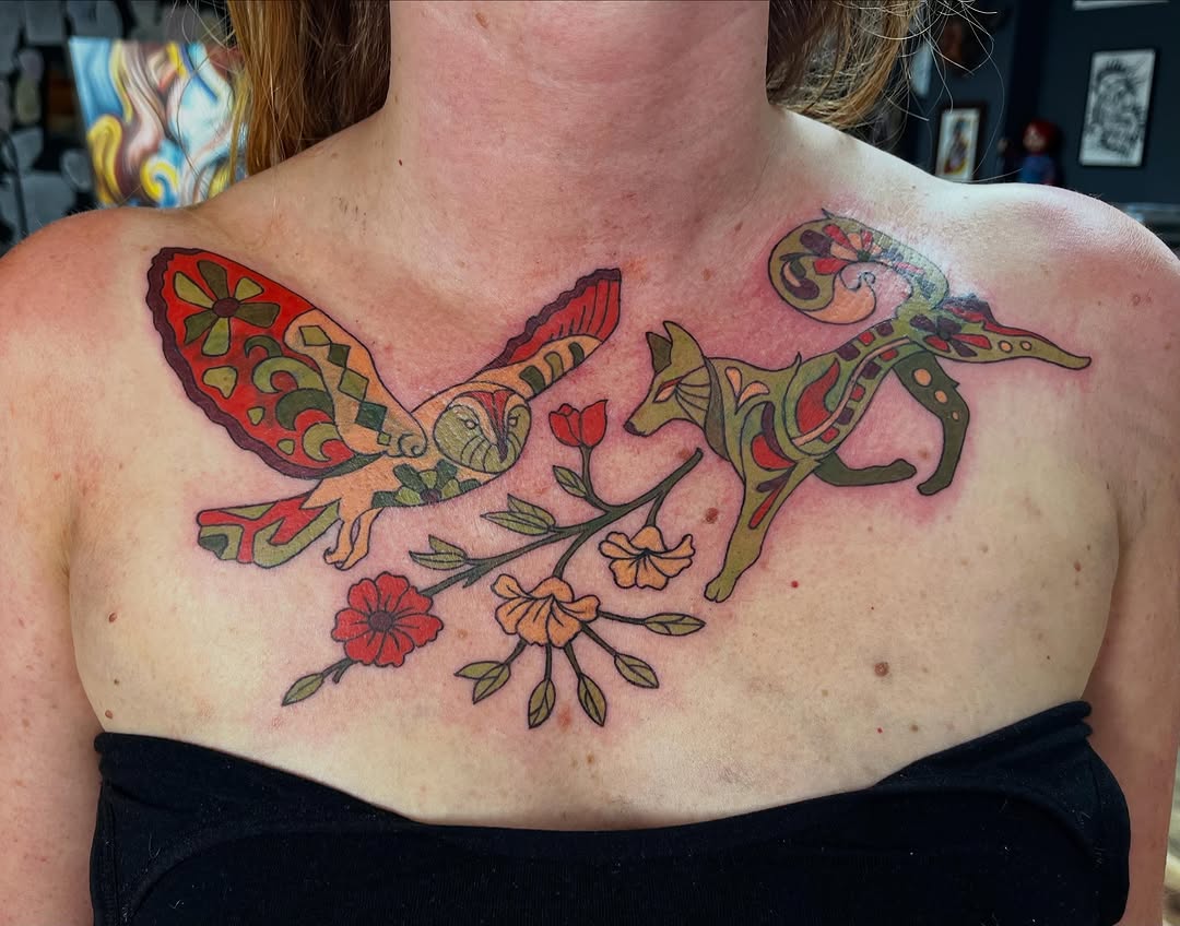 Tattoo by @melissathompsonart — neo_traditional, illustrative
