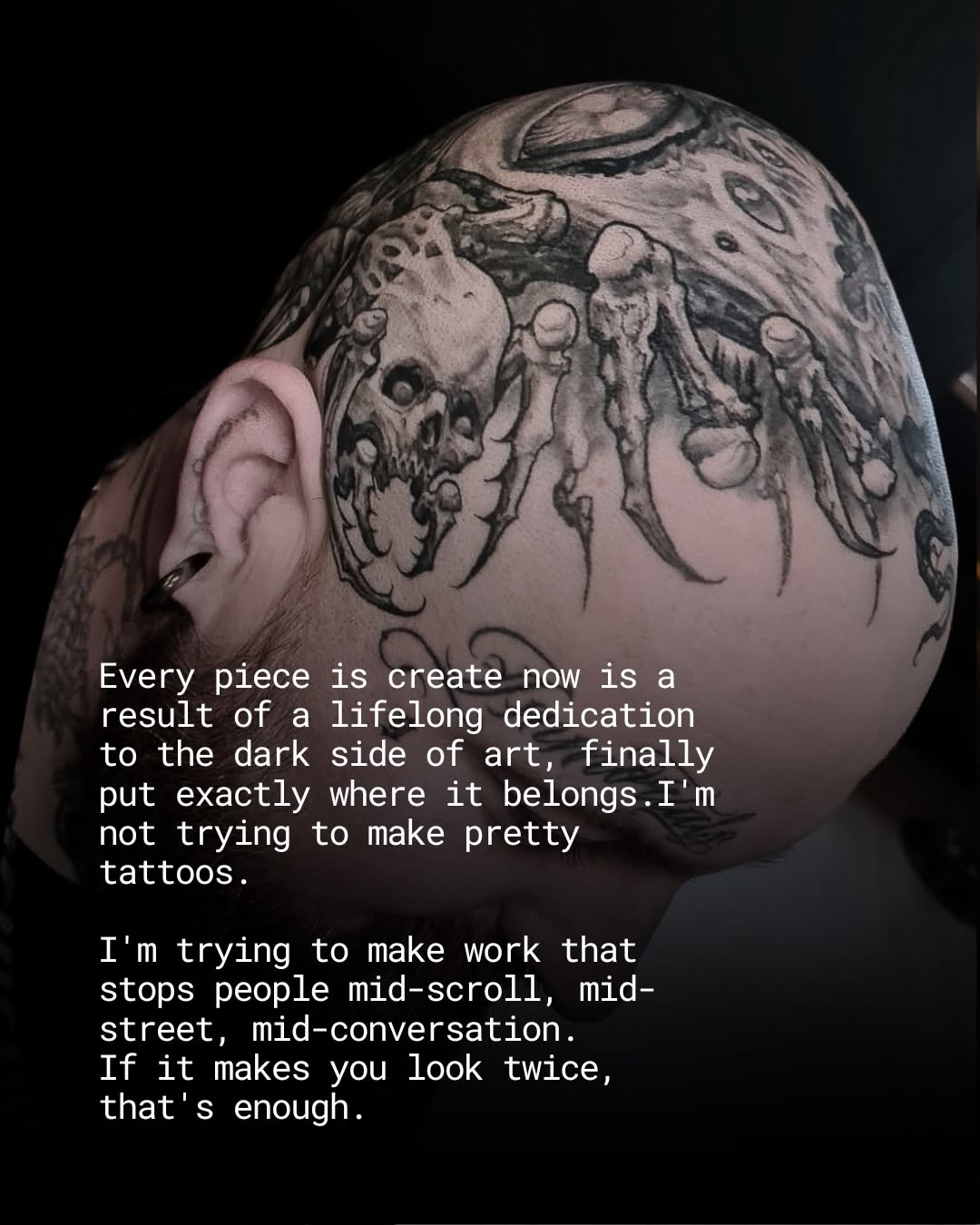 Tattoo by @crawlspace_tattoo โ dark_realism, black_and_grey