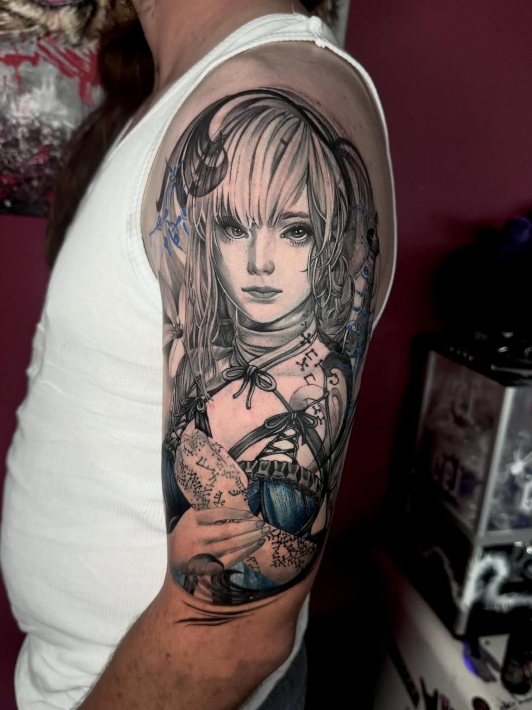 Tattoo by @necultra.tattoo — realism, black_and_grey