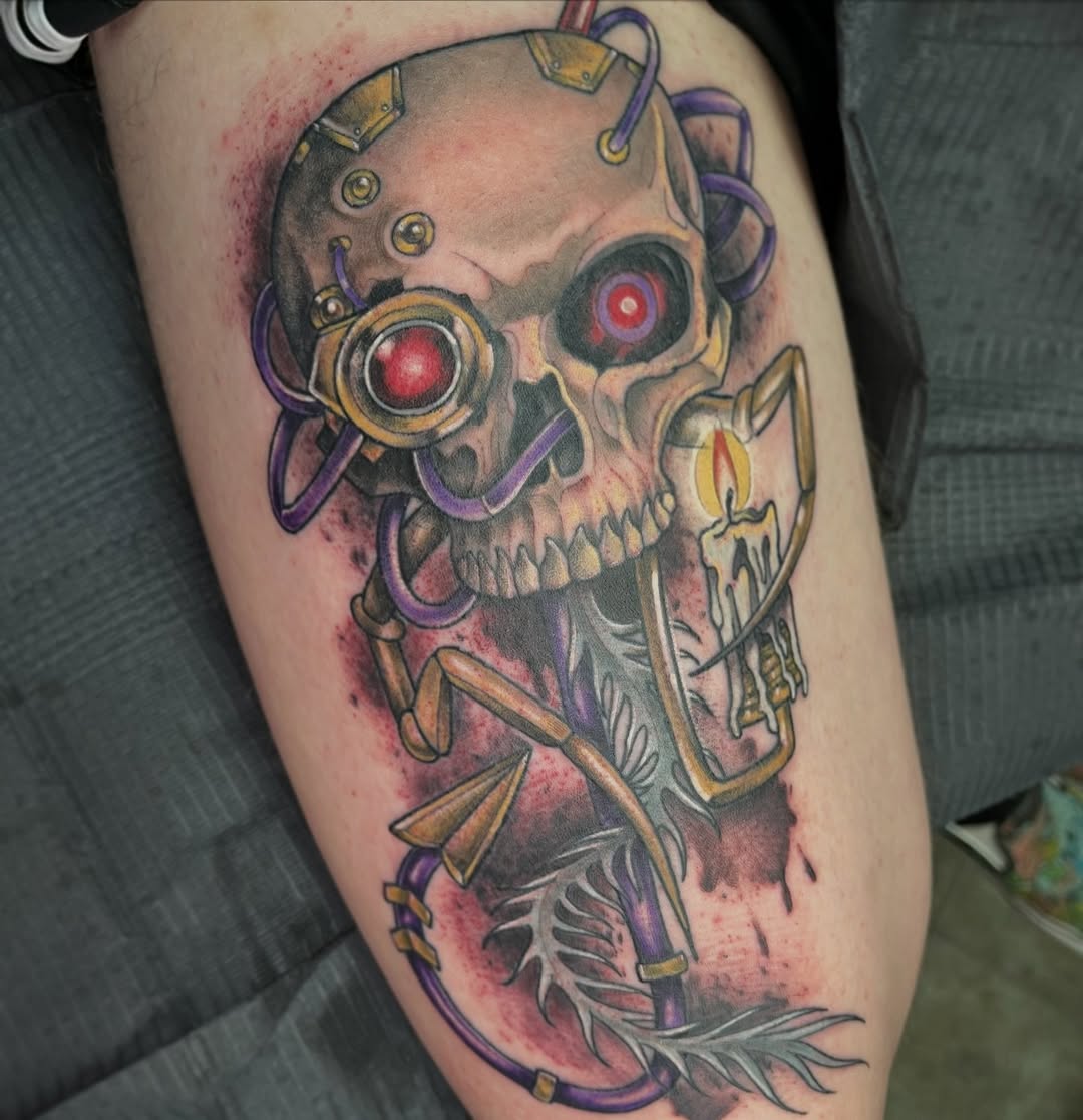 Tattoo by @bogwitchz_ — illustrative, dark_realism