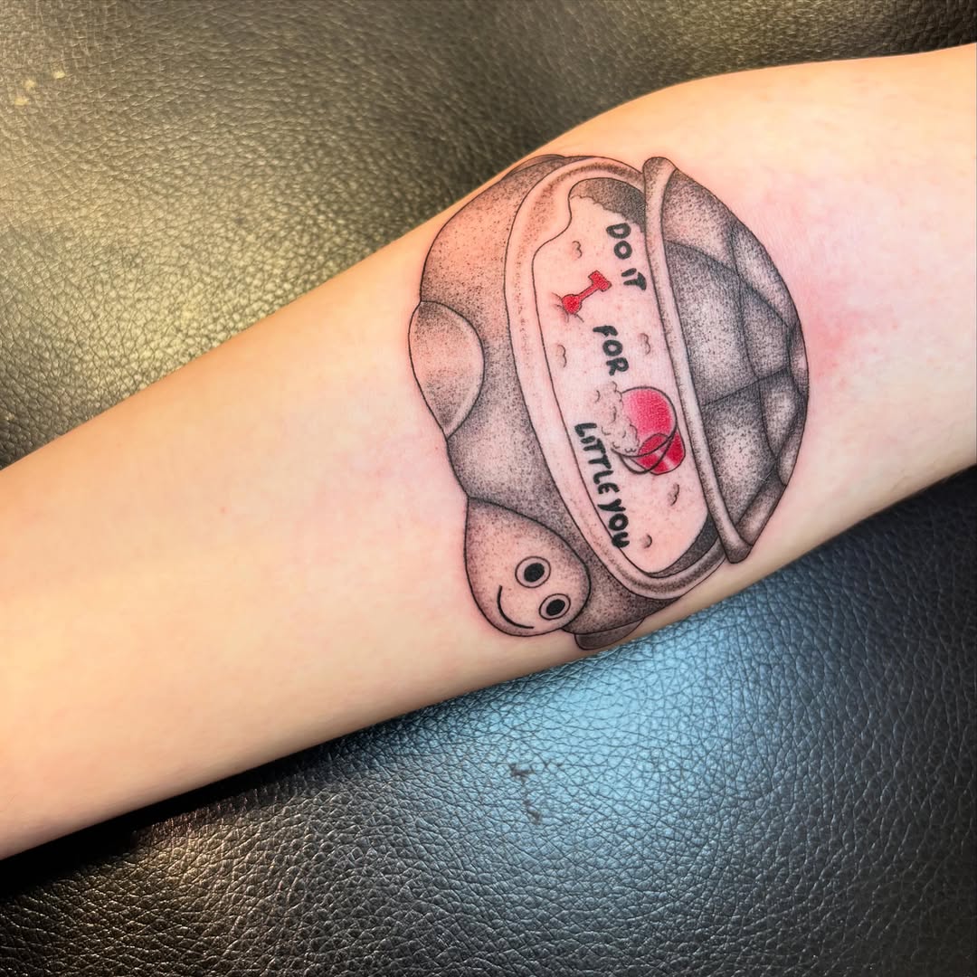 Tattoo by @jayspike_tattoos — lettering_script, black_and_grey