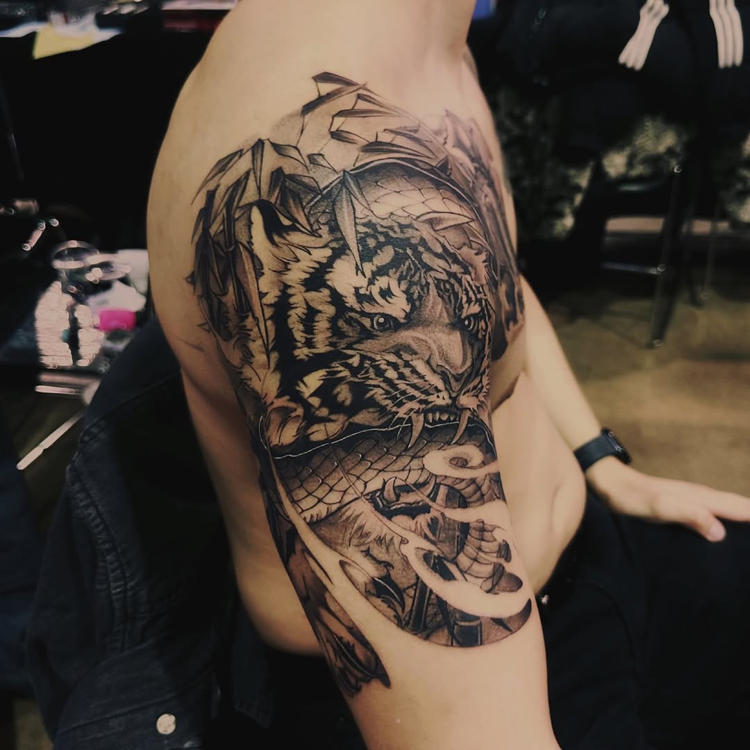 Tattoo by @loganartstudio โ black_and_grey, realism