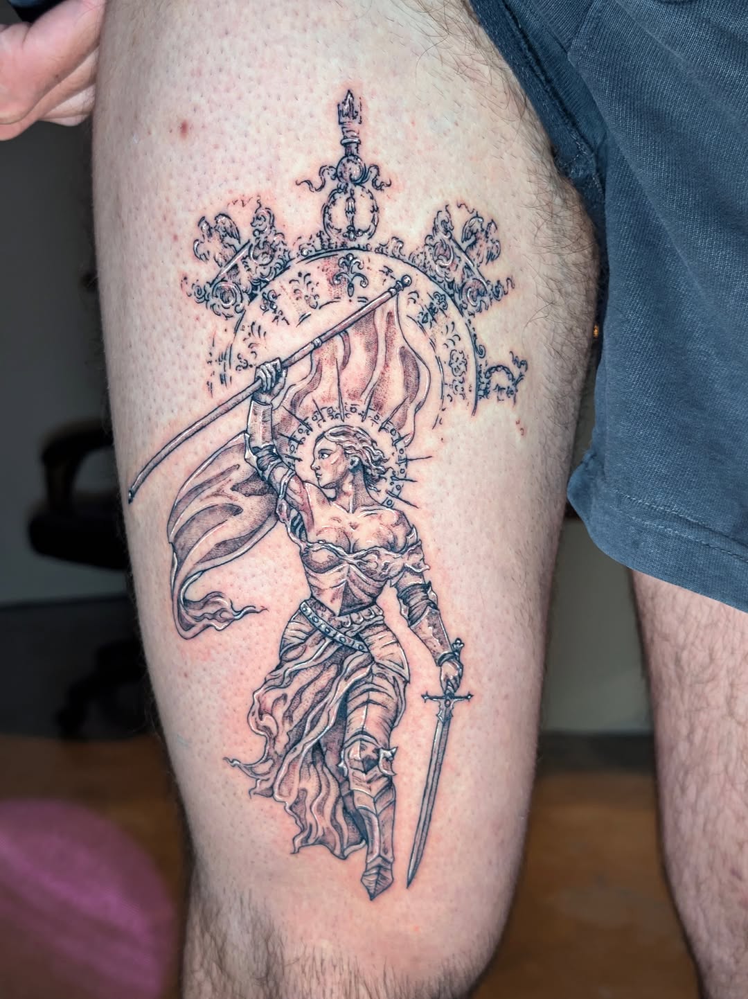 Tattoo by @quinstattoos — black_and_grey