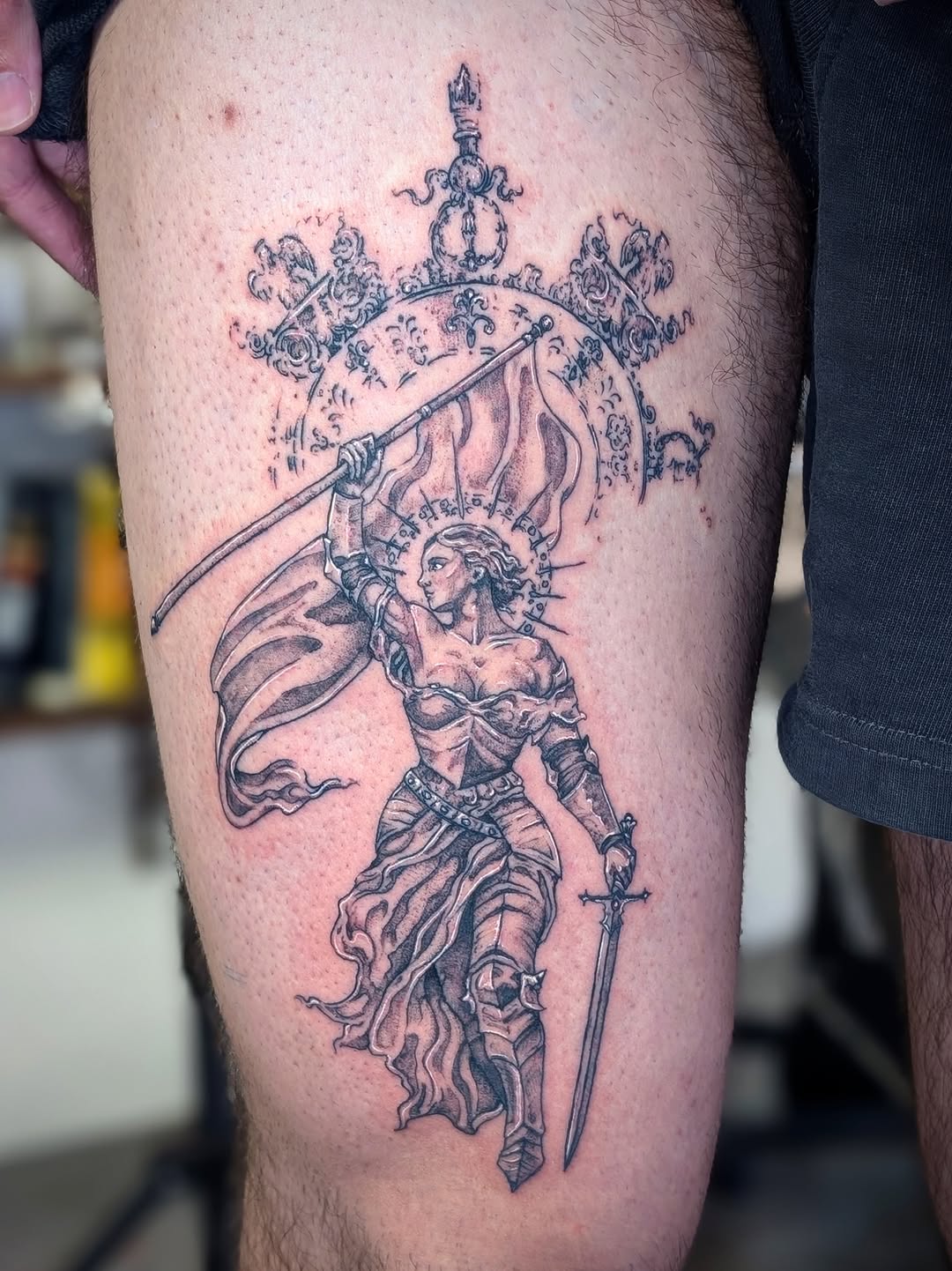 Tattoo by @quinstattoos — black_and_grey, realism