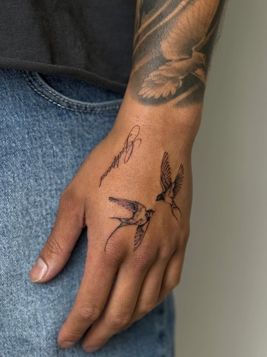 Tattoo by @vaehinked — fine_line, lettering_script