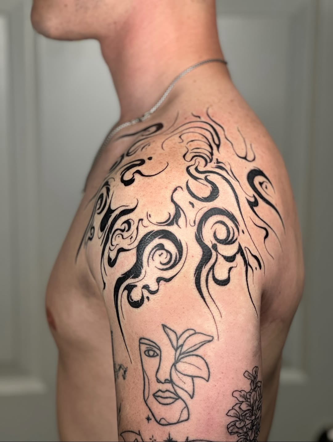 Tattoo by @nicolettemadlyne β blackwork, ornamental