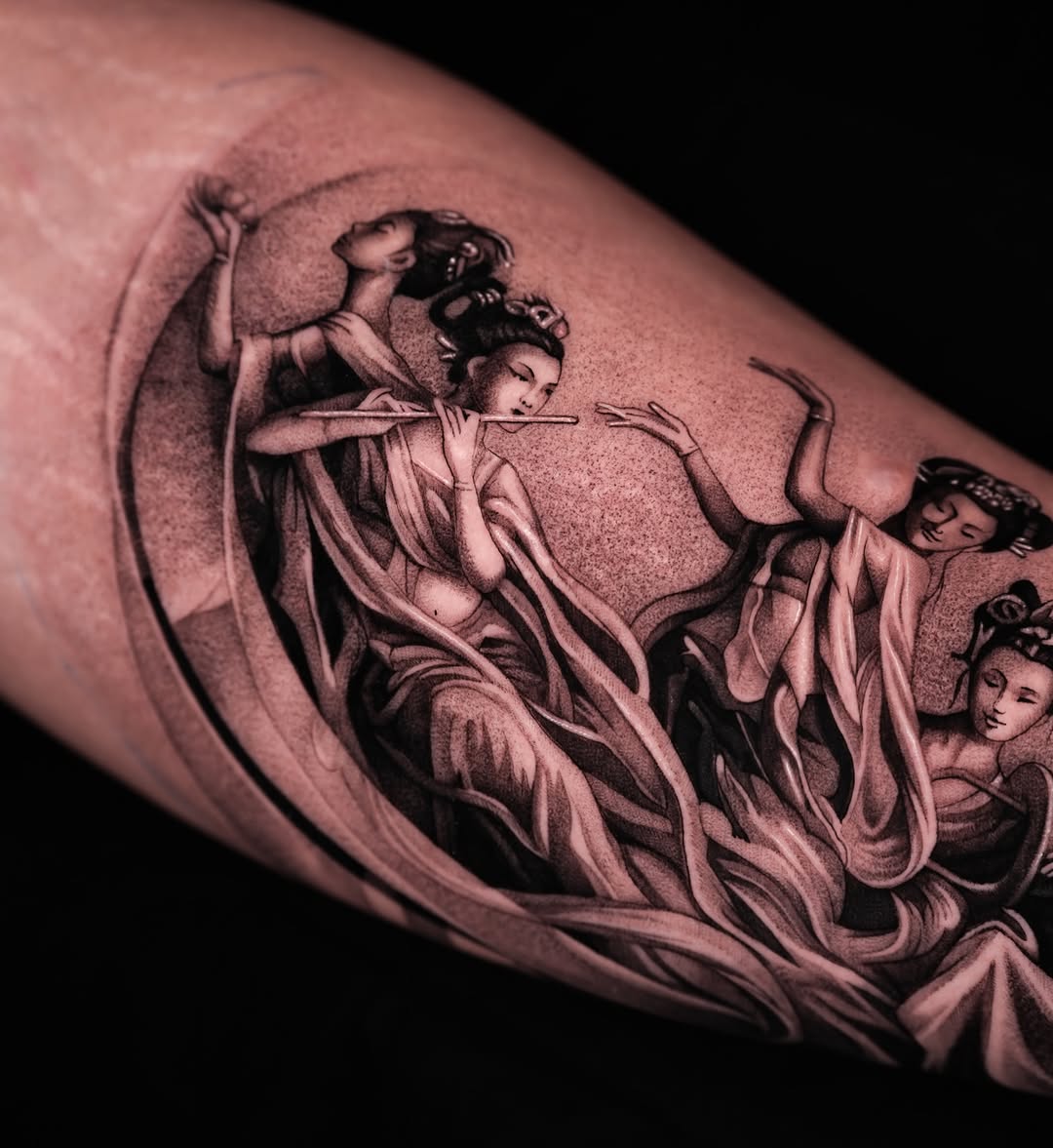 Tattoo by @tattooist_steven โ black_and_grey, realism