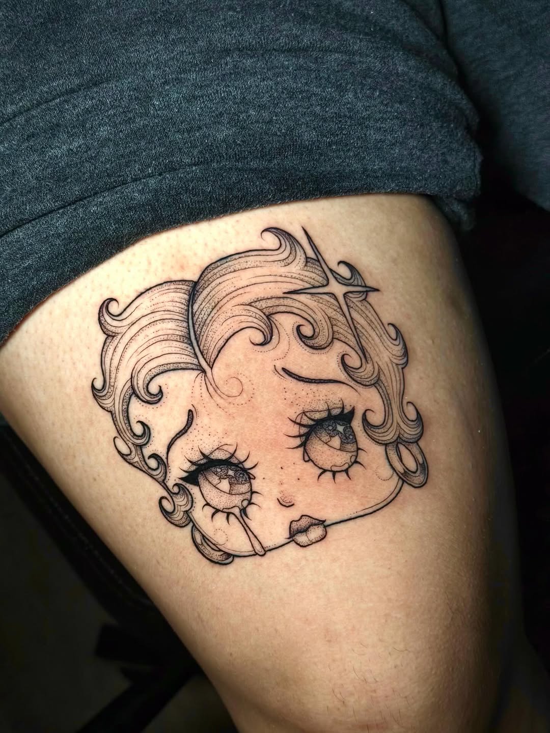 Tattoo by @kbtattz — illustrative, black_and_grey