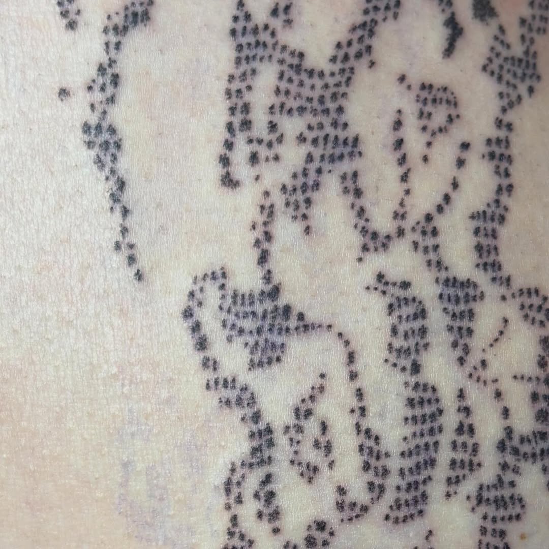 Tattoo by @sweet.n.l0w — dotwork, ornamental