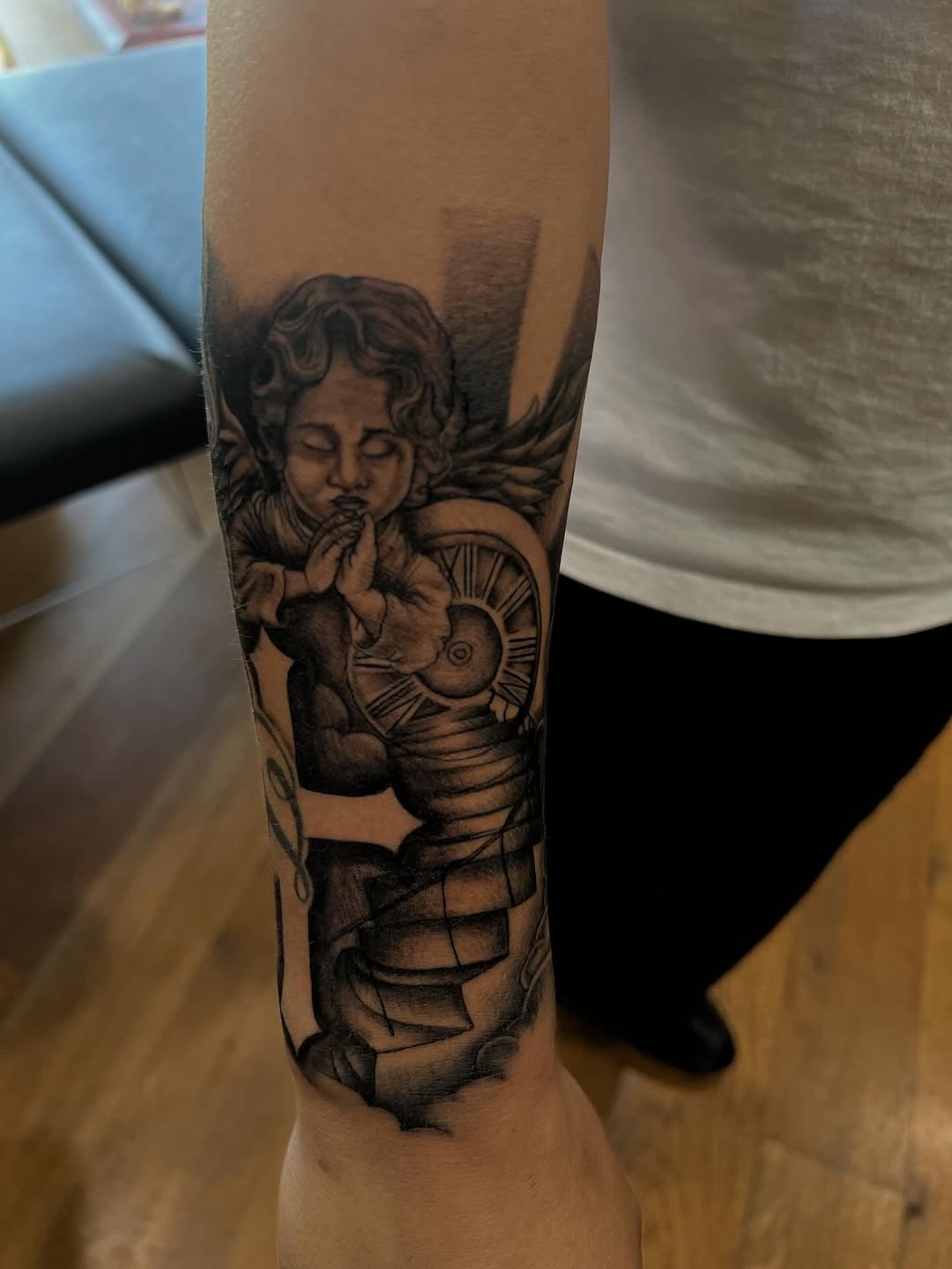 Tattoo by @zion_tattoos — black_and_grey, realism