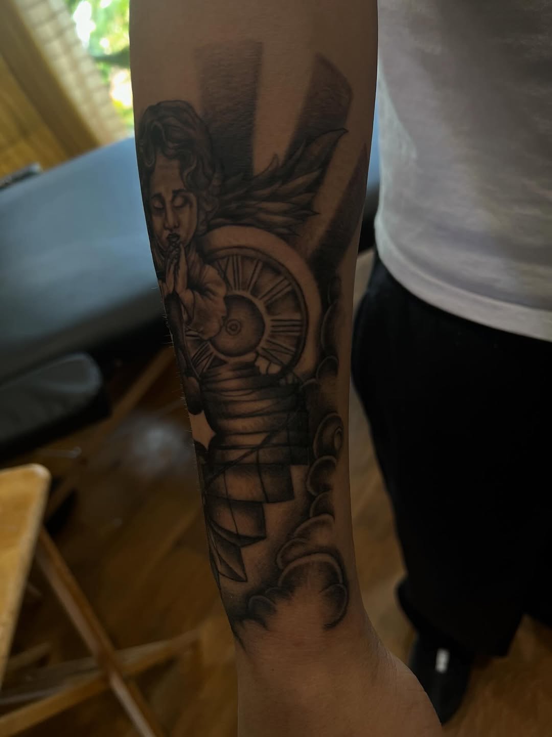 Tattoo by @zion_tattoos — black_and_grey, realism