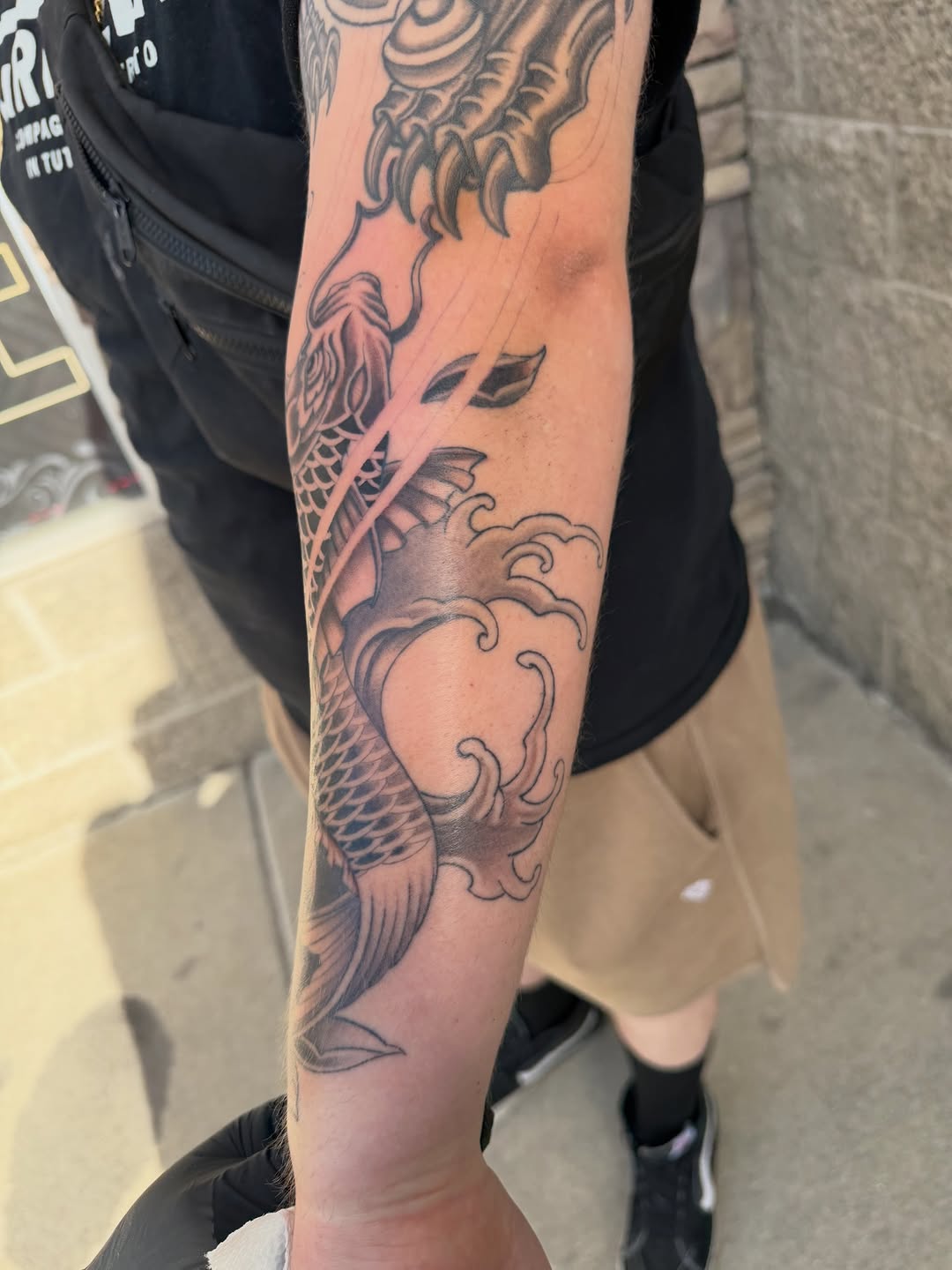 Tattoo by @winstooon — japanese_irezumi, black_and_grey