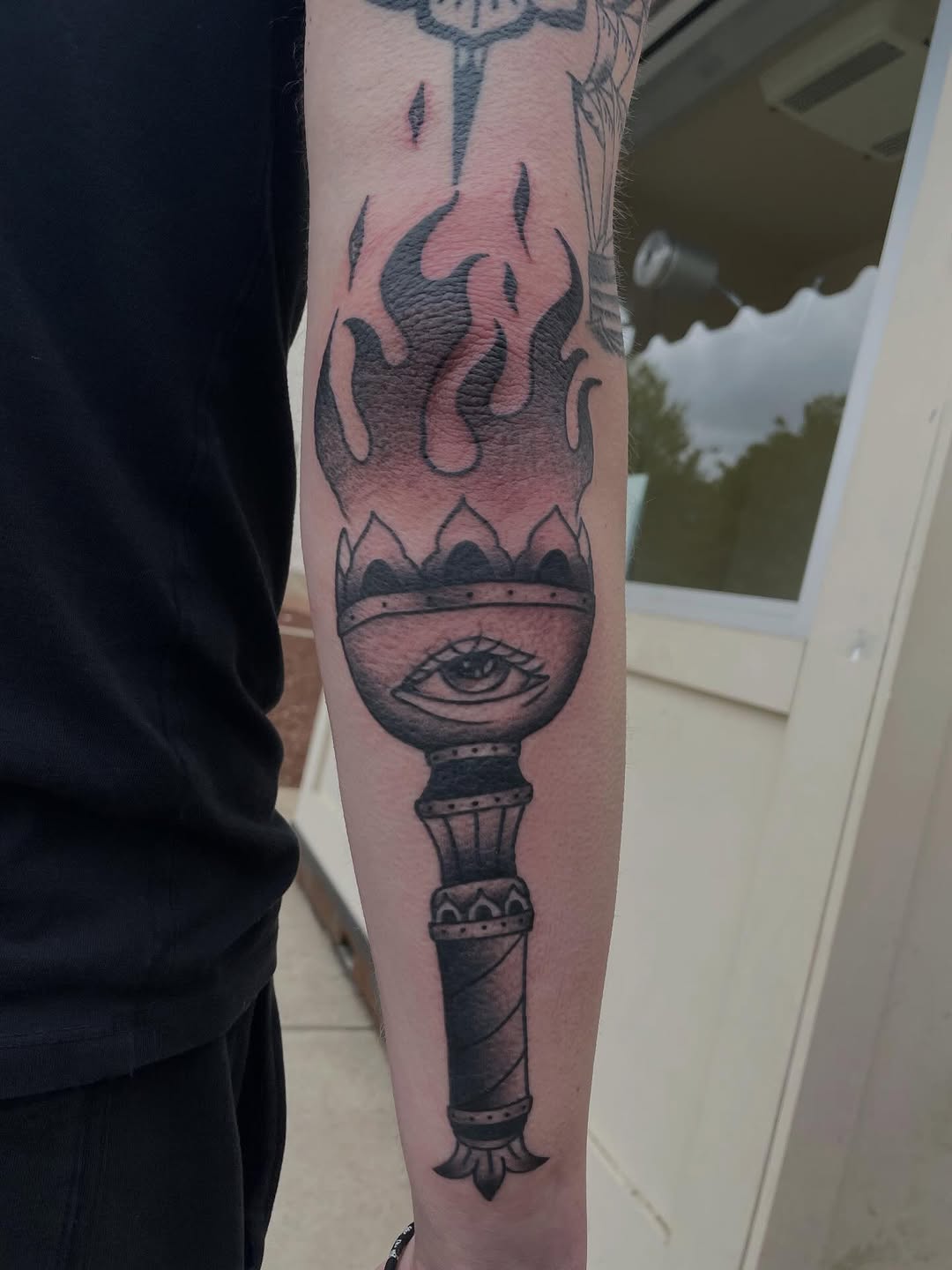 Tattoo by @jennanabread_ink — american_traditional, black_and_grey