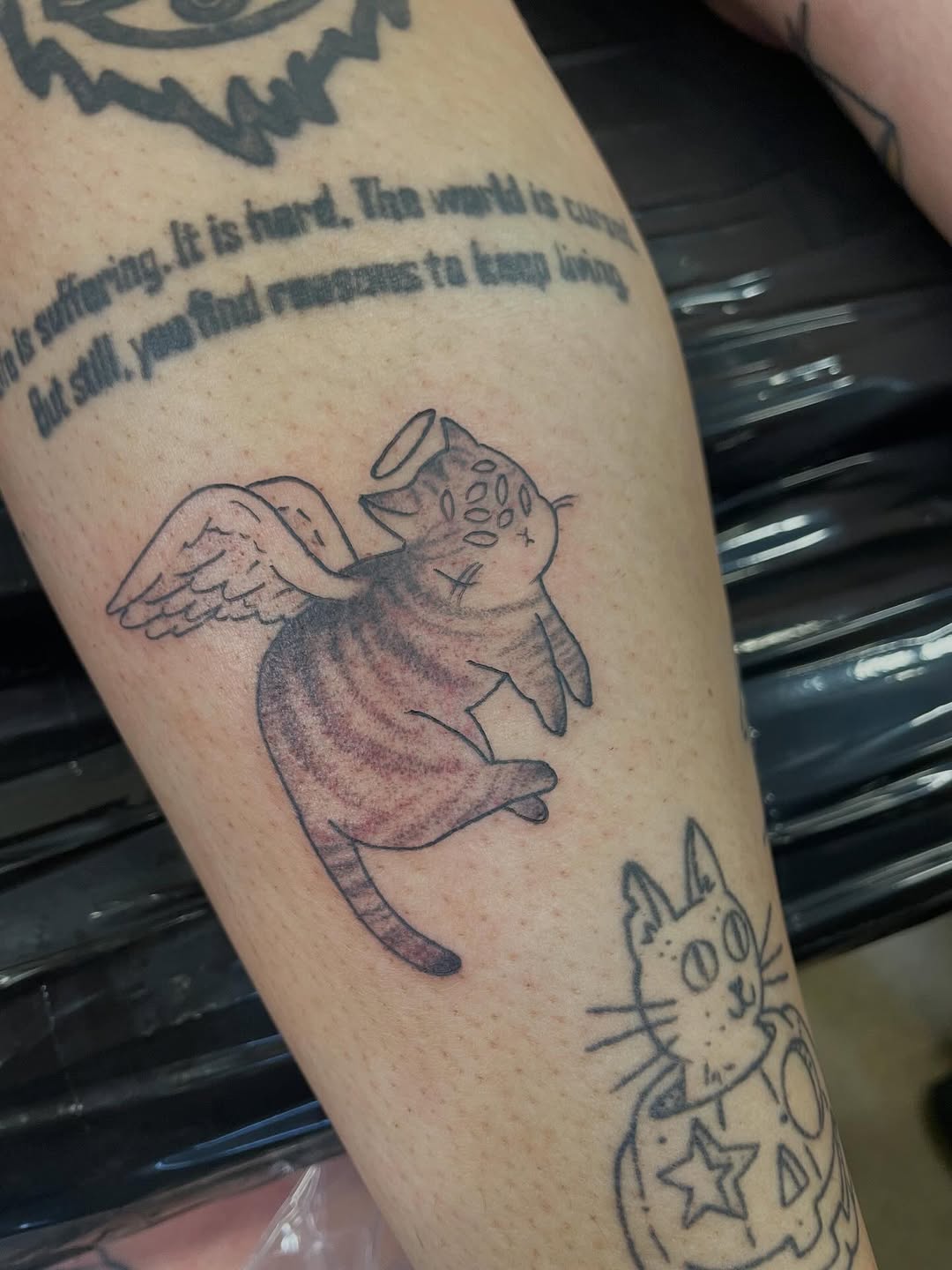 Tattoo by @jennanabread_ink — ignorant, lettering_script