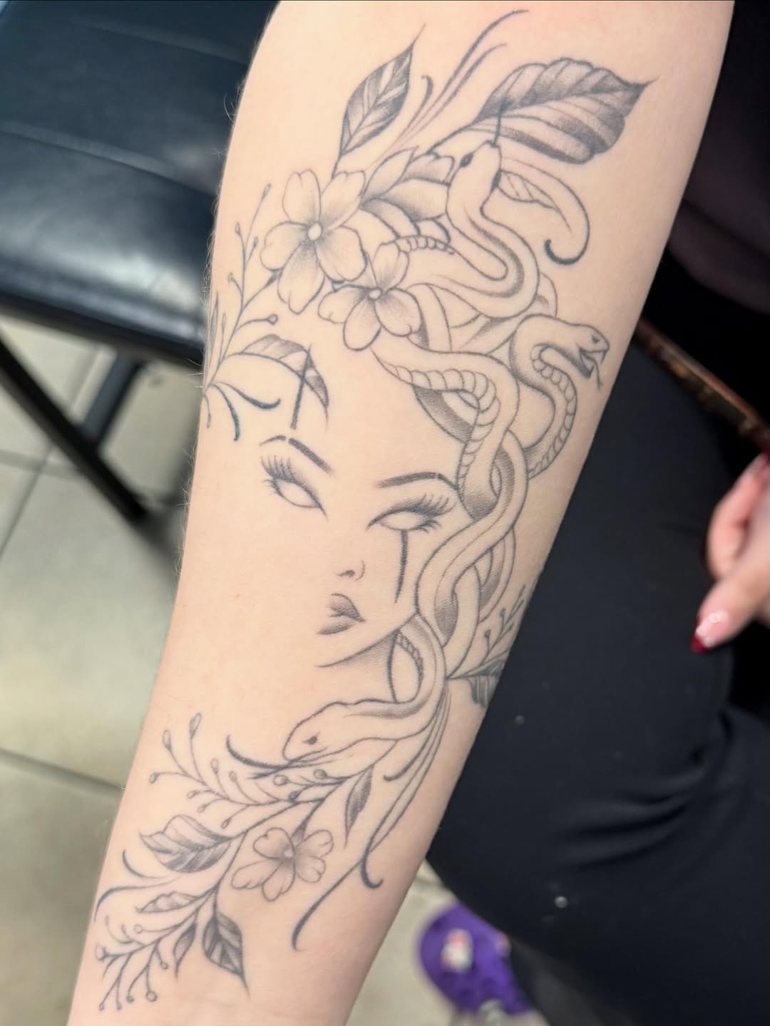 Tattoo by @stilow_ink — illustrative, black_and_grey