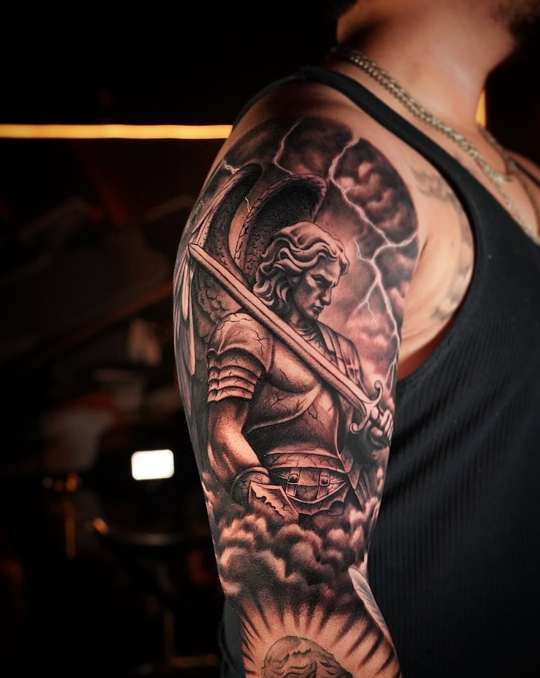 Tattoo by @chrisraymyerstats β realism, black_and_grey