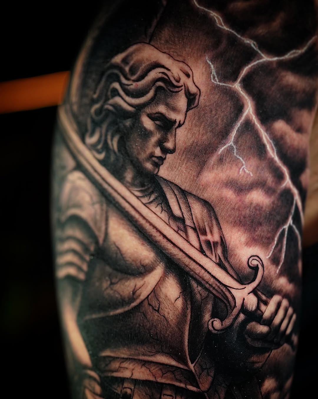 Tattoo by @chrisraymyerstats β realism, black_and_grey