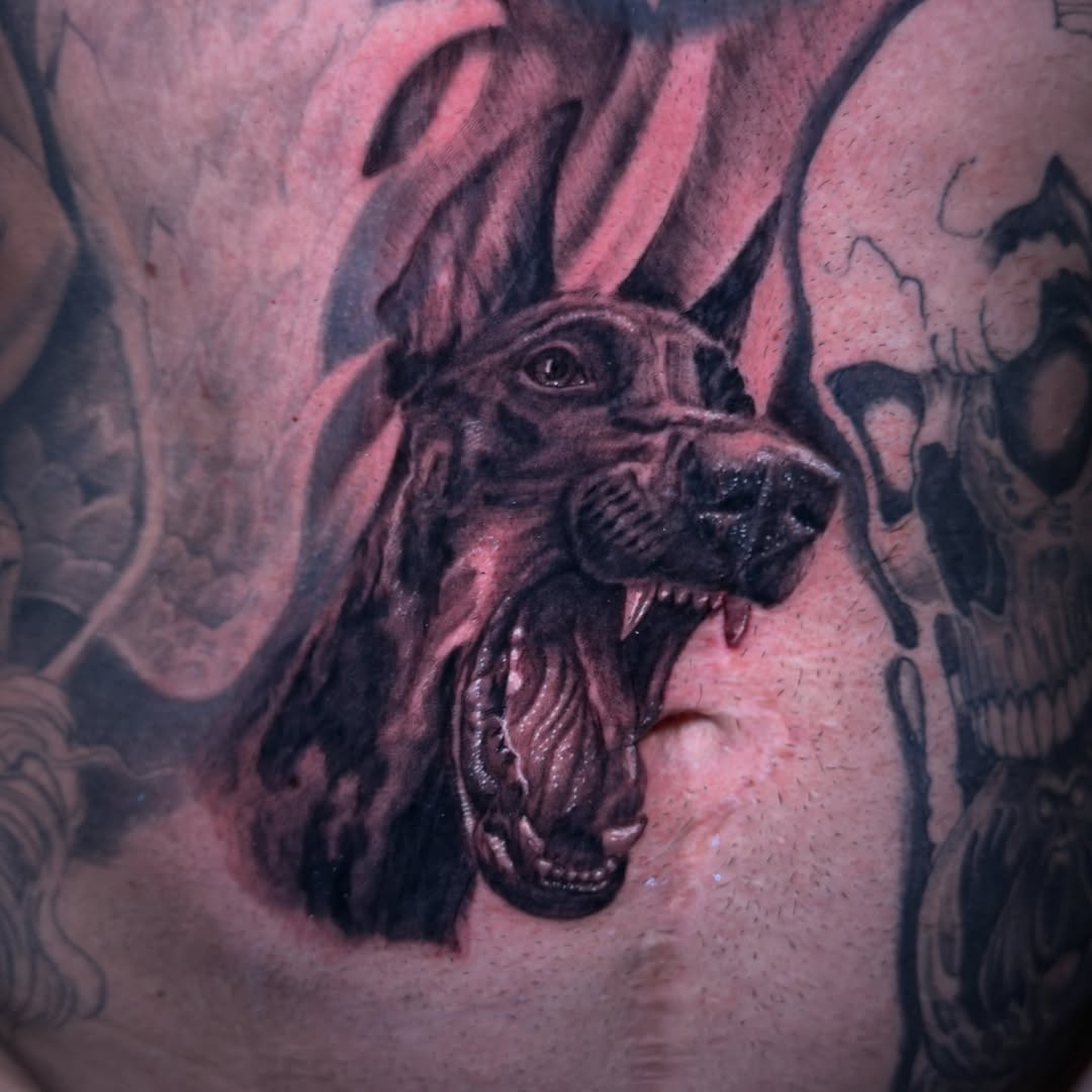 Tattoo by @na_tattoos — realism, black_and_grey