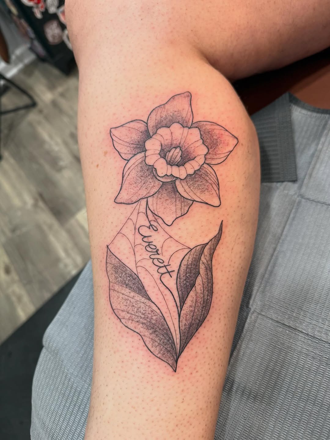 Tattoo by @honeysucktattoo โ fine_line, lettering_script