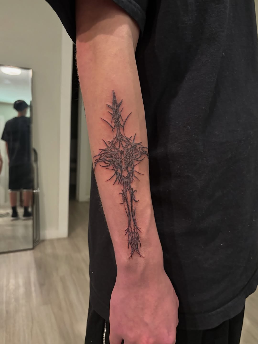 Tattoo by @miffythereaper — blackwork