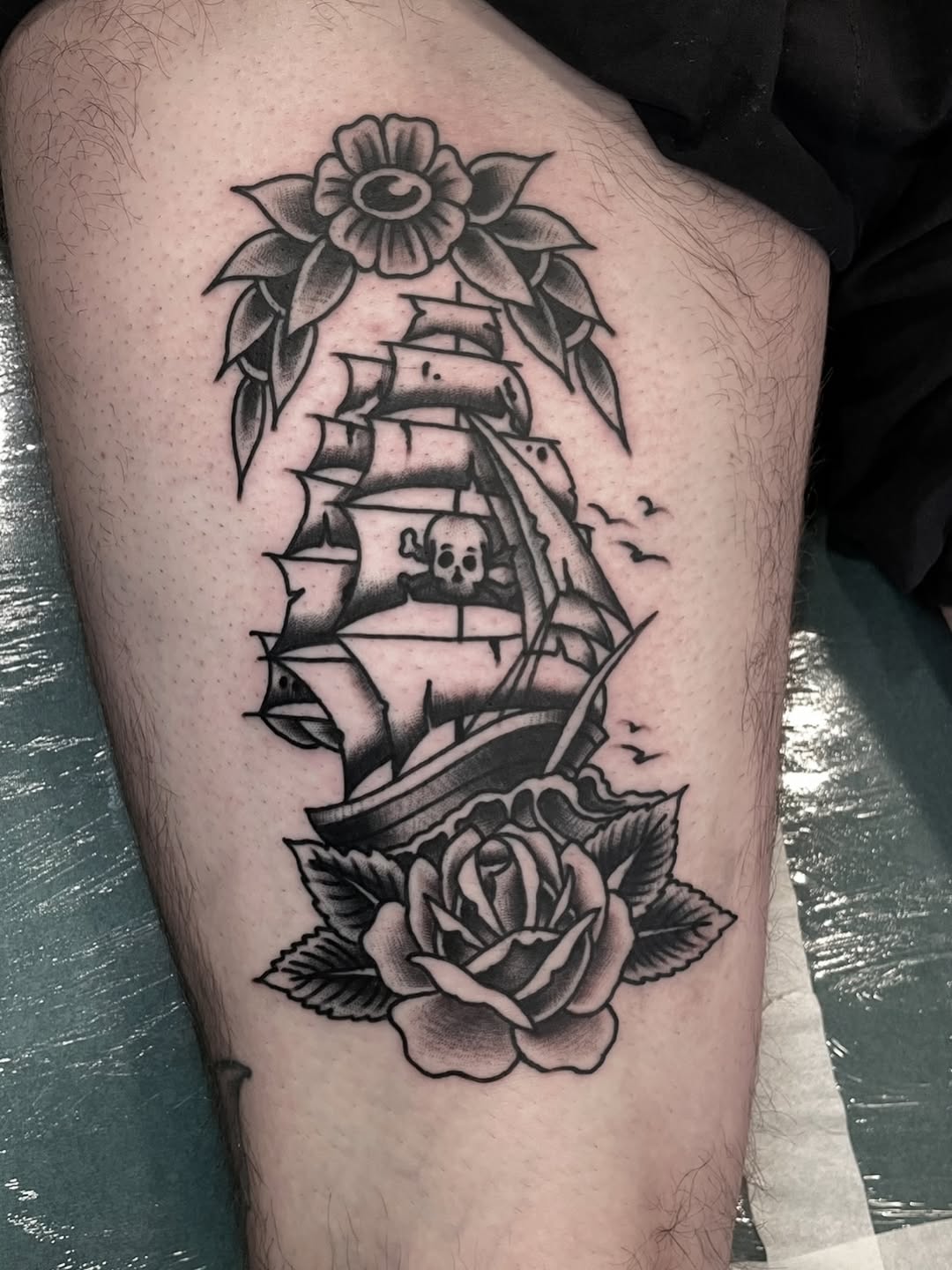 Tattoo by @ianspong — american_traditional, black_and_grey